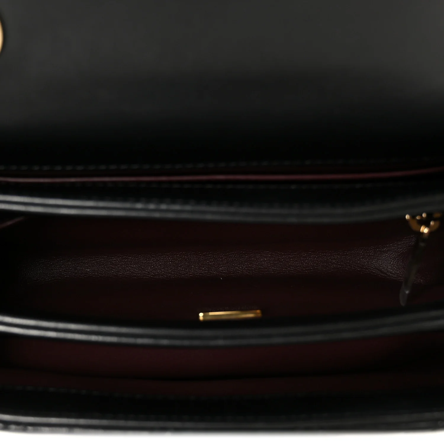 Lambskin Quilted Mini Trendy CC Dual Handle Flap Bag Black - Image 5