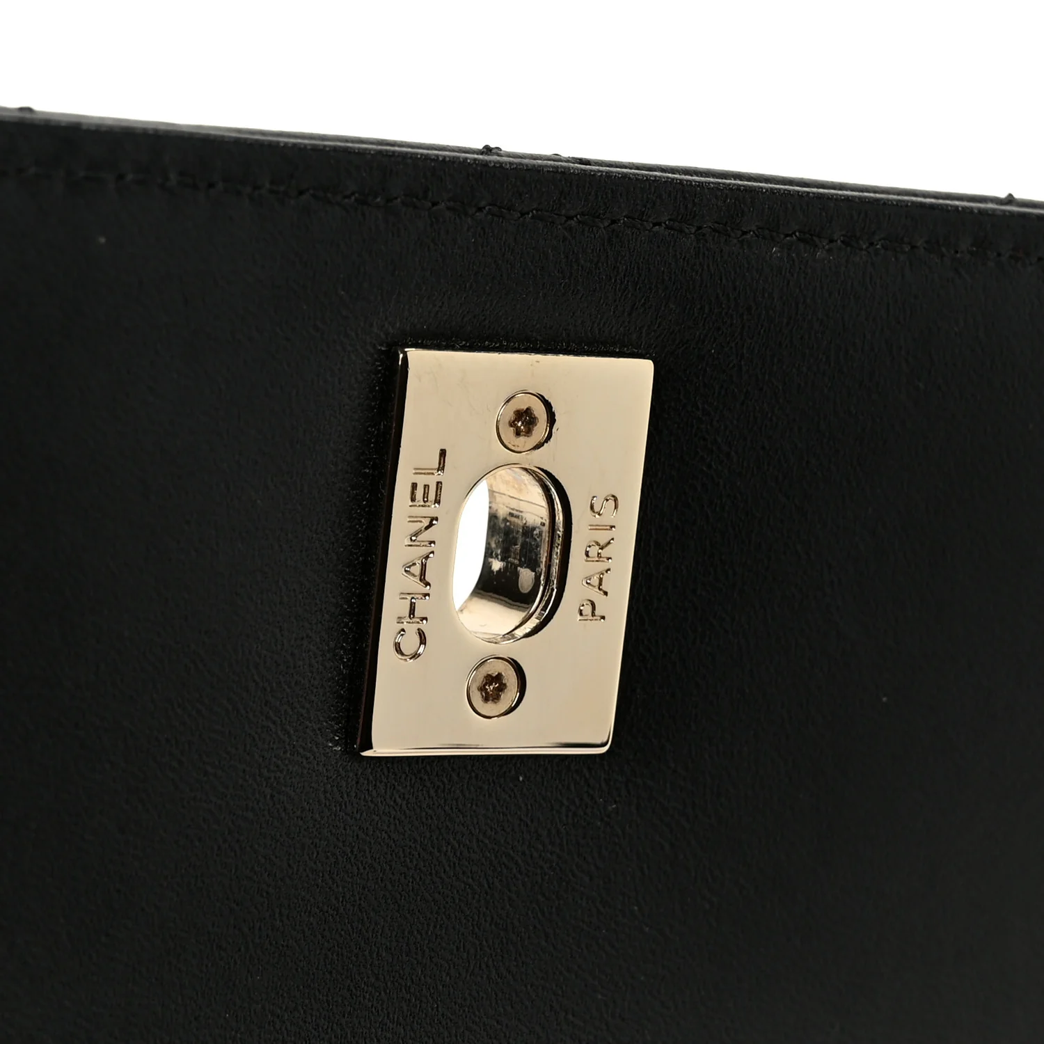 Lambskin Quilted Mini Trendy CC Dual Handle Flap Bag Black - Image 6