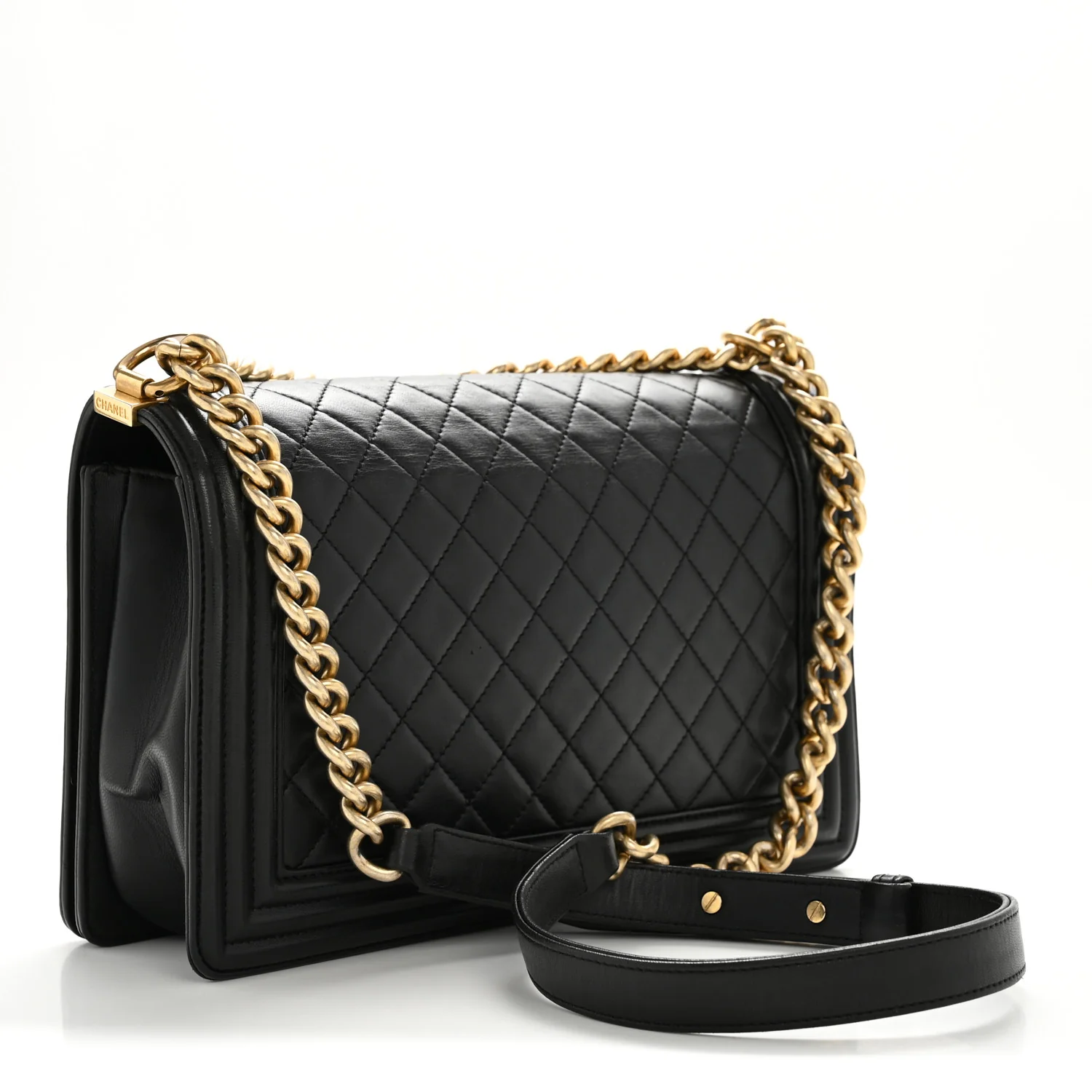 Lambskin Quilted New Medium Boy Flap Black - Image 3