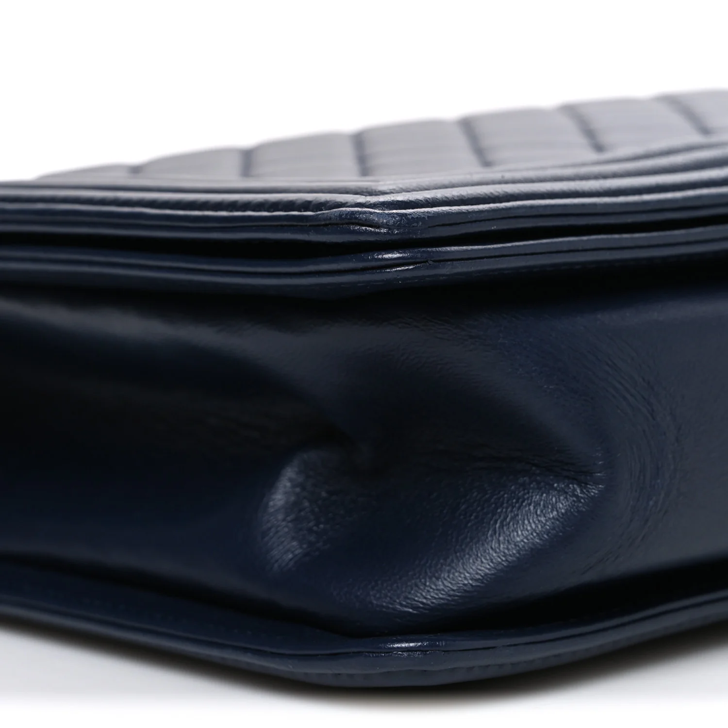 Lambskin Quilted New Medium Boy Flap Dark Navy Blue - Image 9