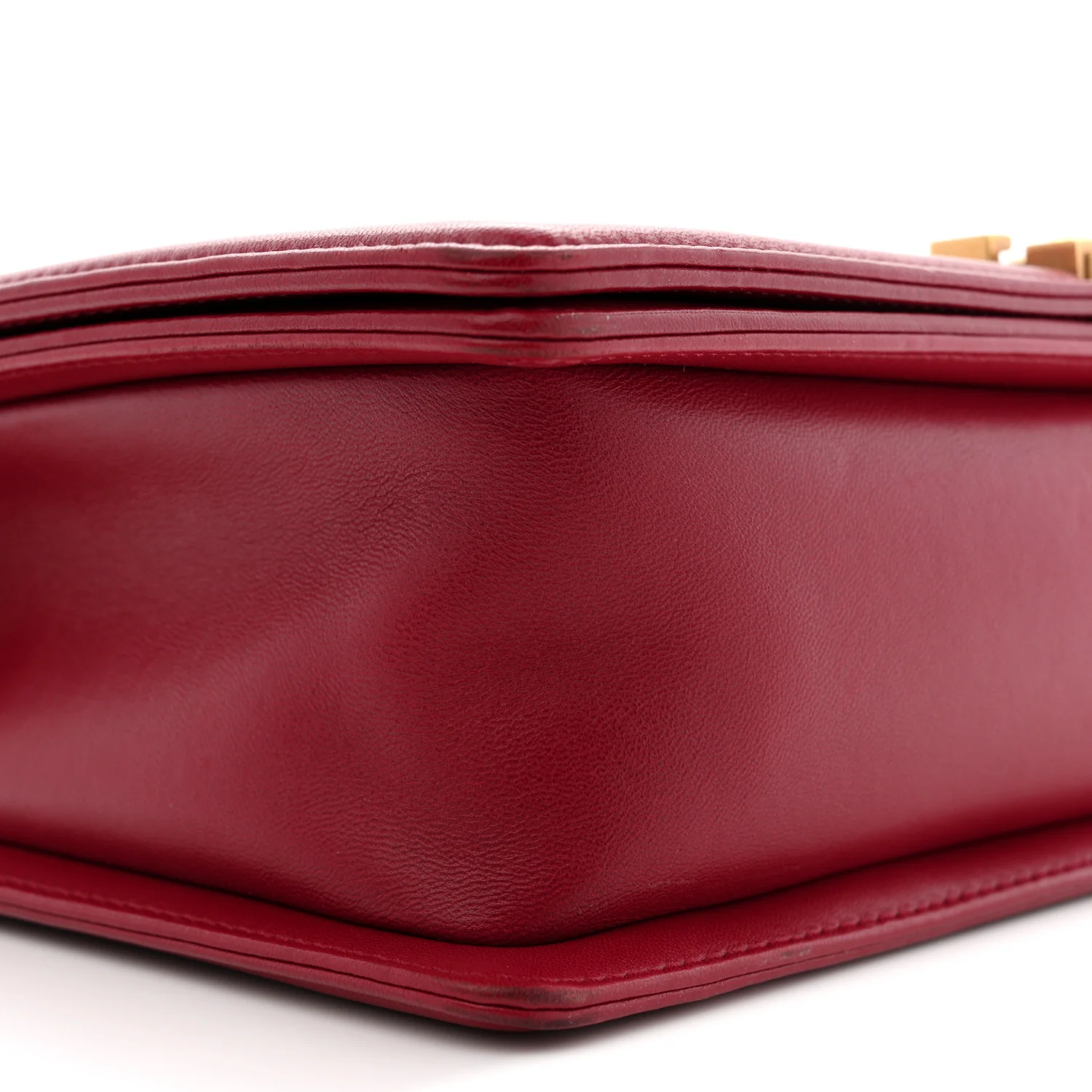 Lambskin Quilted New Medium Boy Flap Dark Red - Image 9