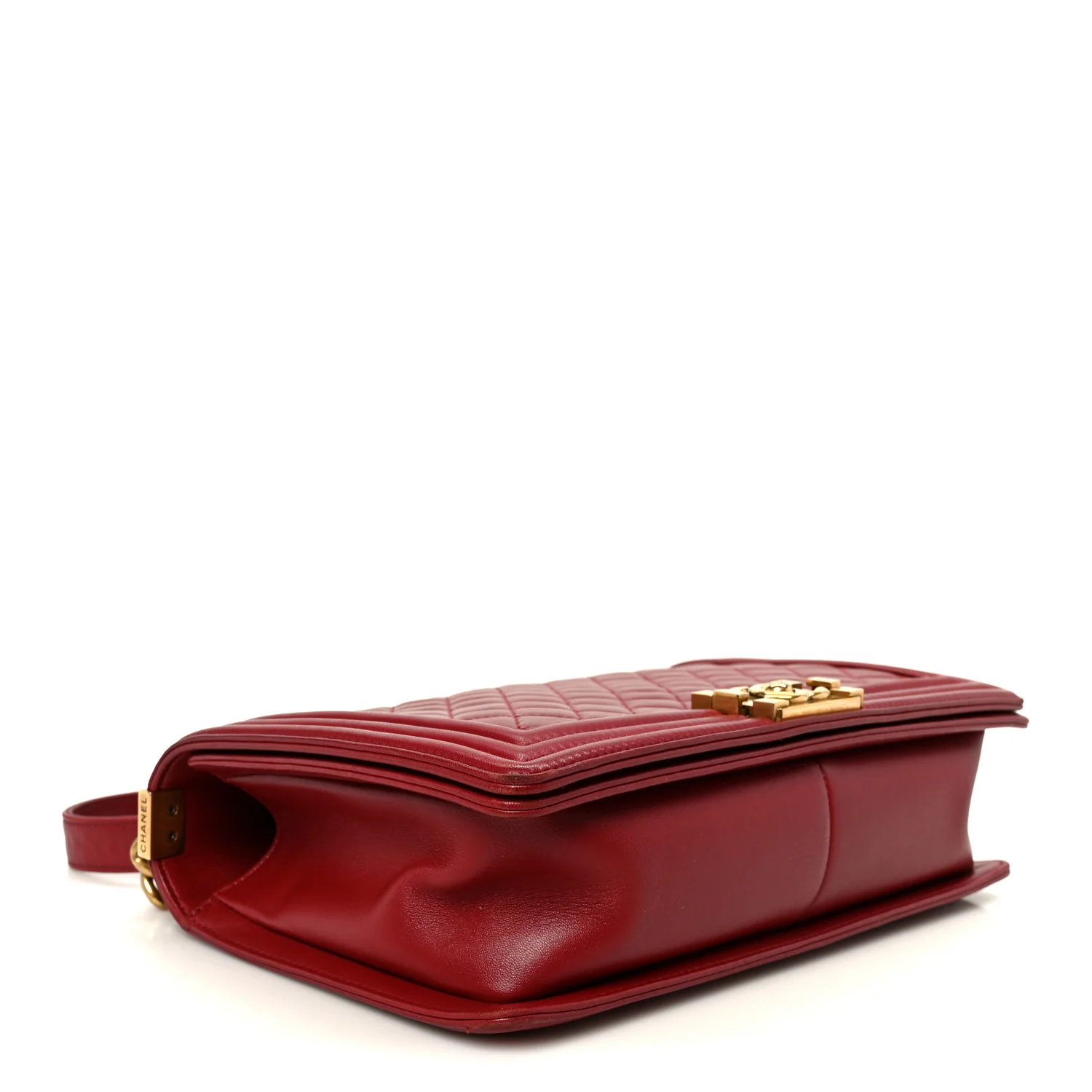 Lambskin Quilted New Medium Boy Flap Dark Red - Image 4