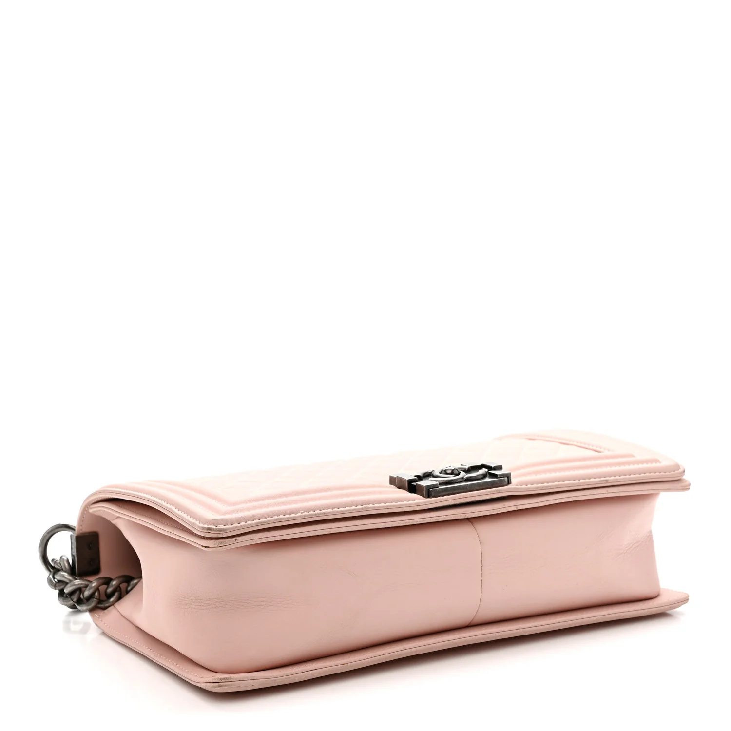 Lambskin Quilted New Medium Boy Flap Light Pink - Image 4