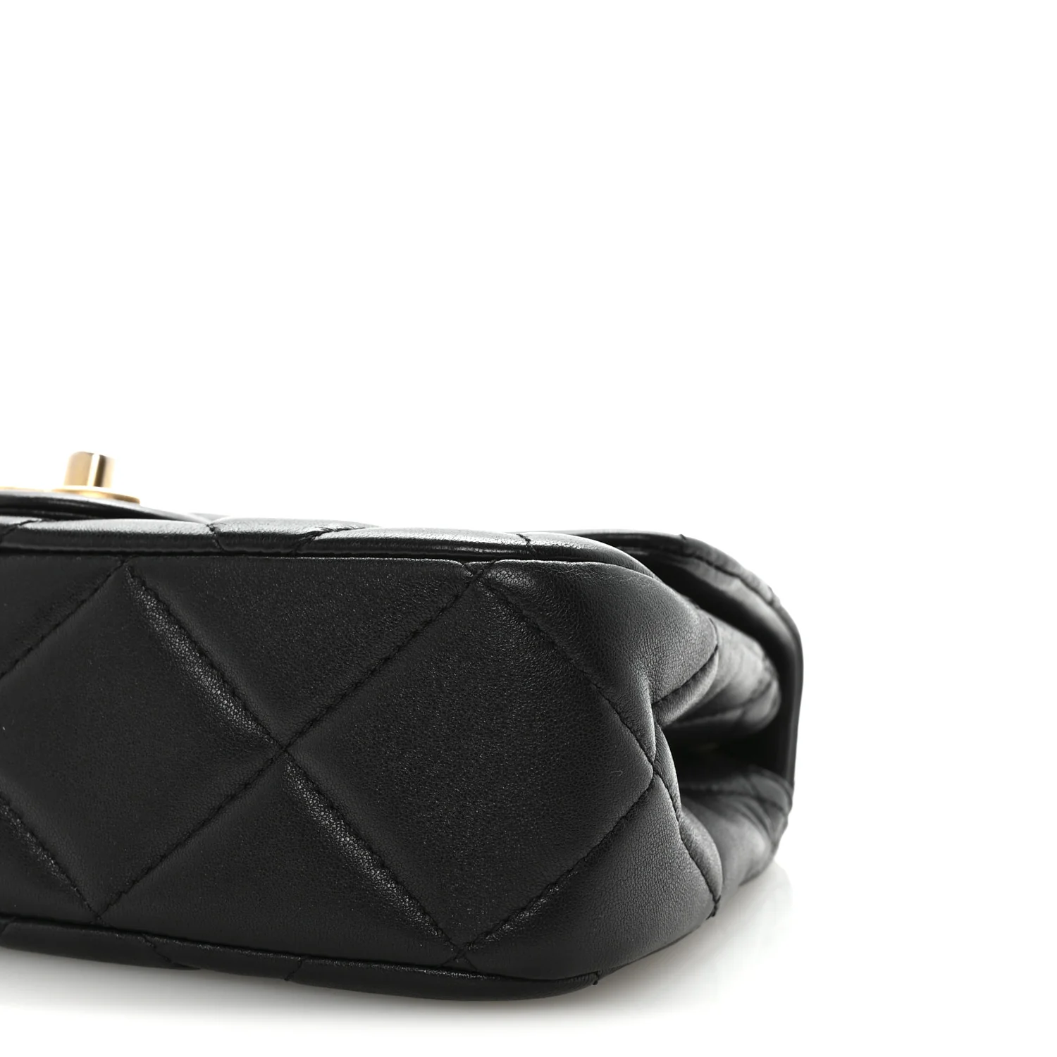 Lambskin Quilted Pearl Small Flap Black - Image 10