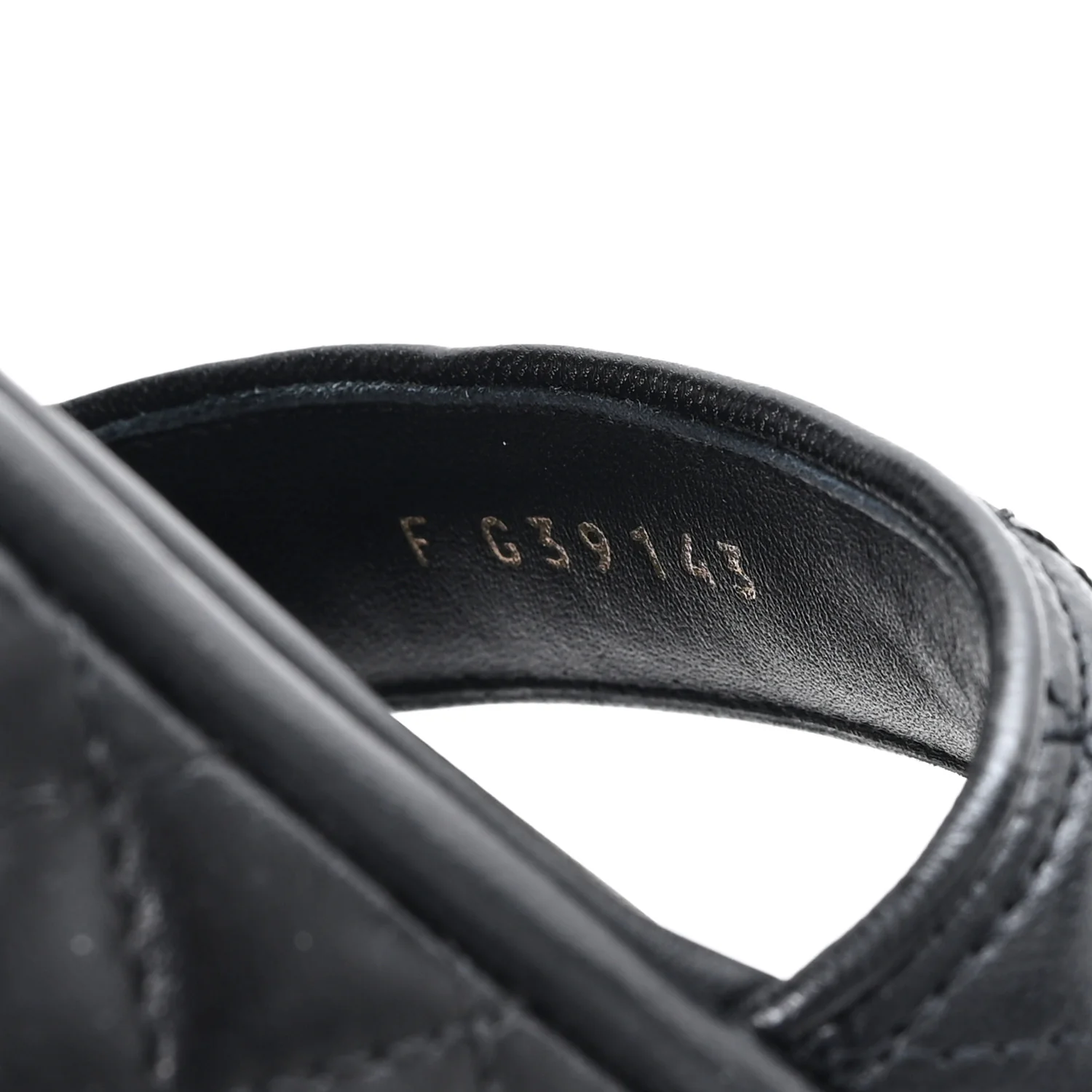 Lambskin Quilted Platform Sandals 38.5 Black - Image 9