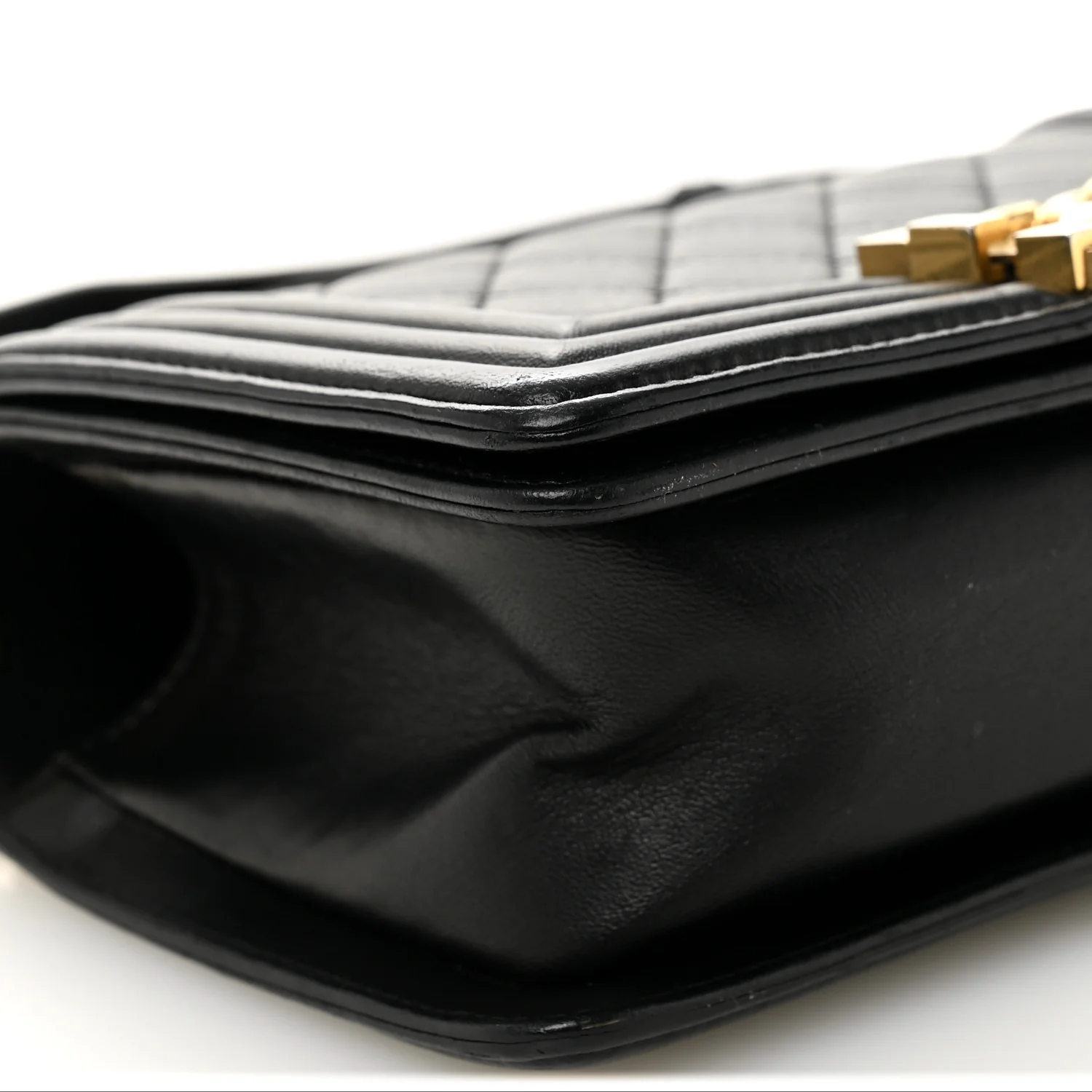 Lambskin Quilted Small Boy Flap Black - Image 16
