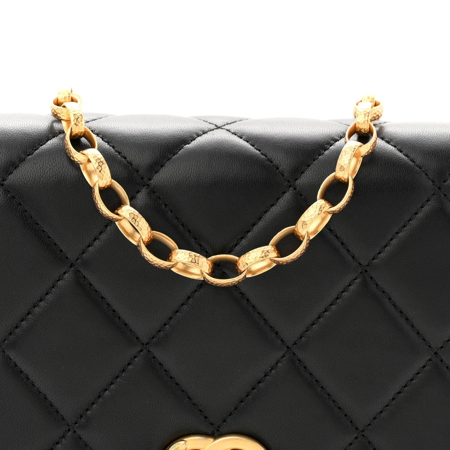 Lambskin Quilted Small CC Coin Flap Bag Black - Image 8