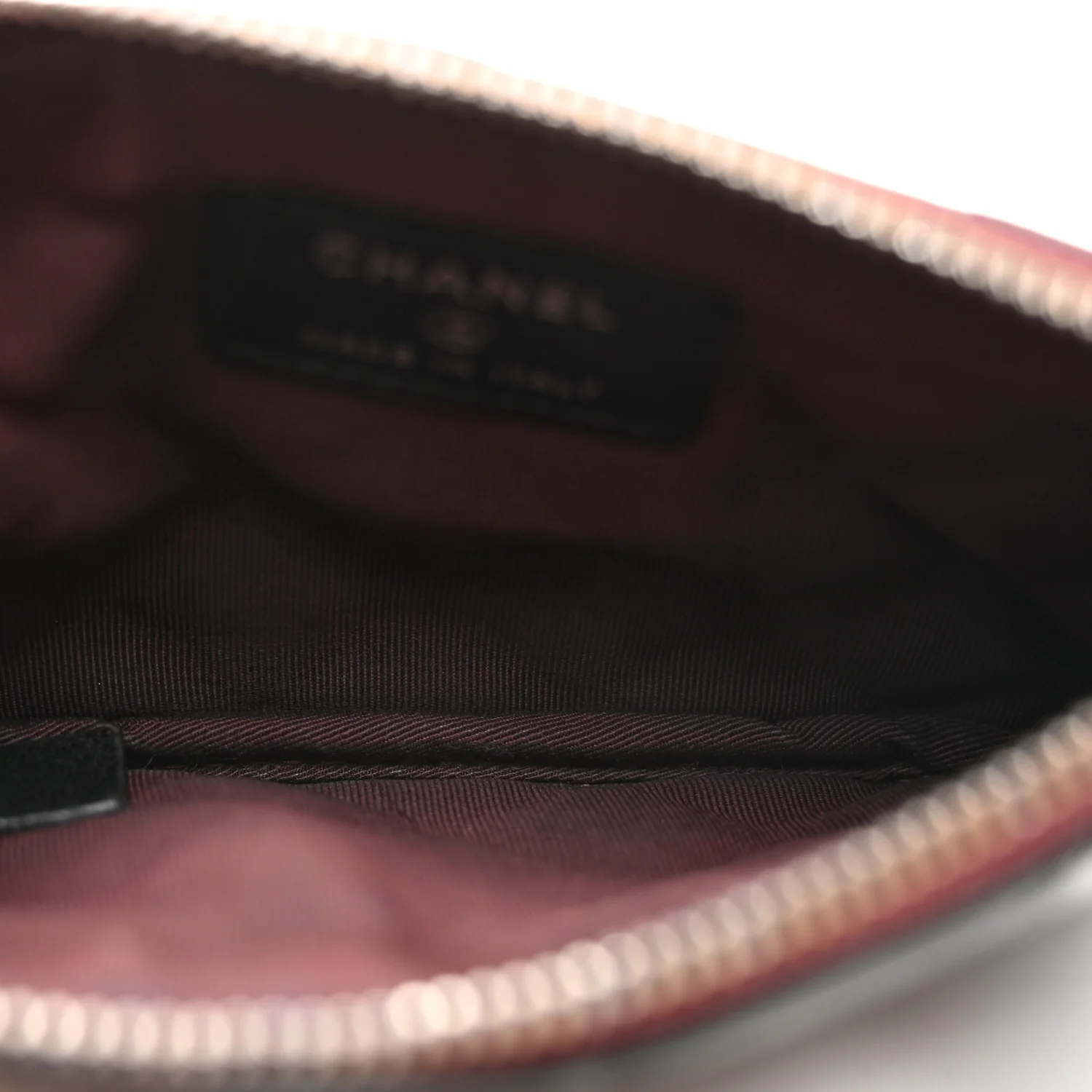Lambskin Quilted Small Cosmetic Case Black - Image 5