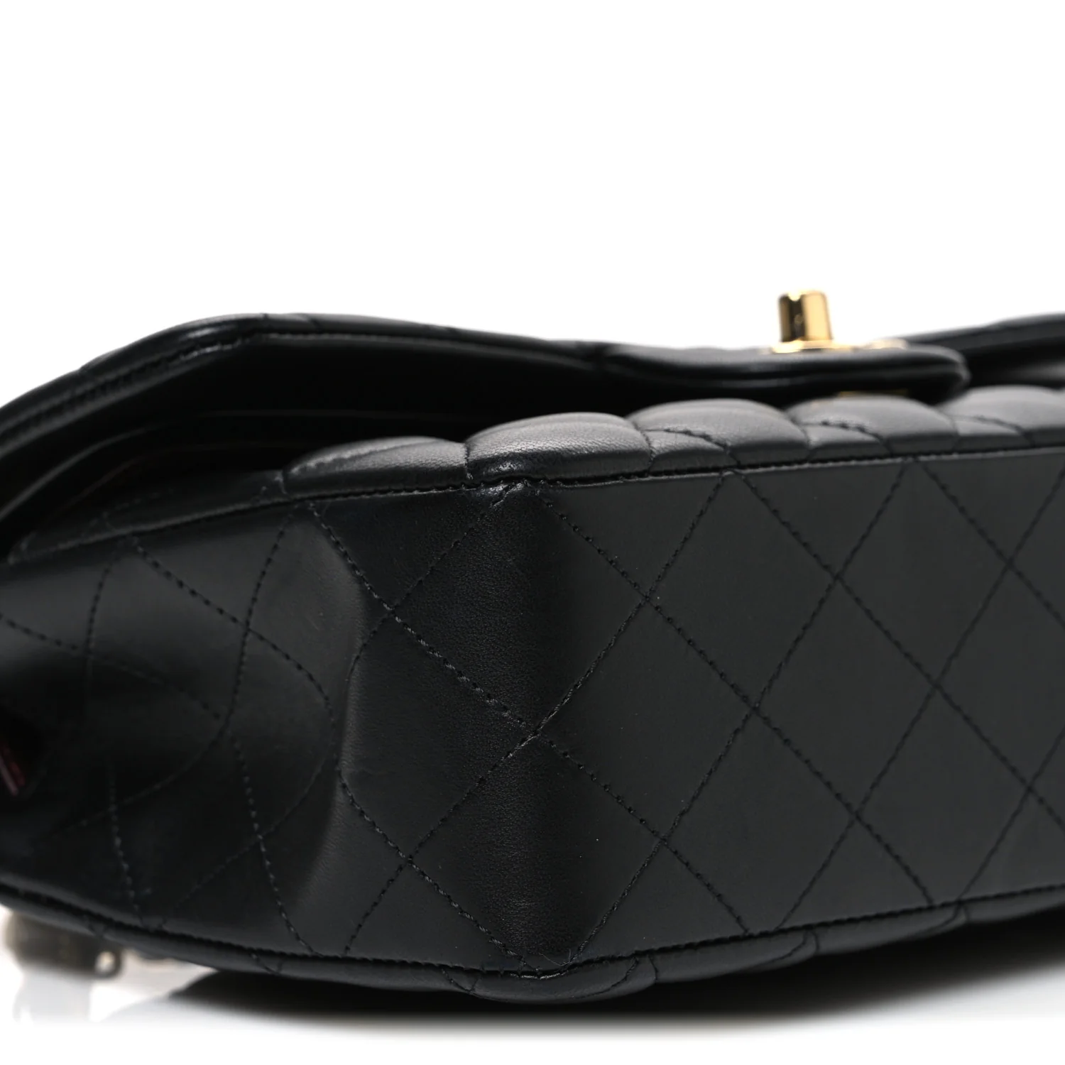 Lambskin Quilted Small Double Flap Black - Image 9