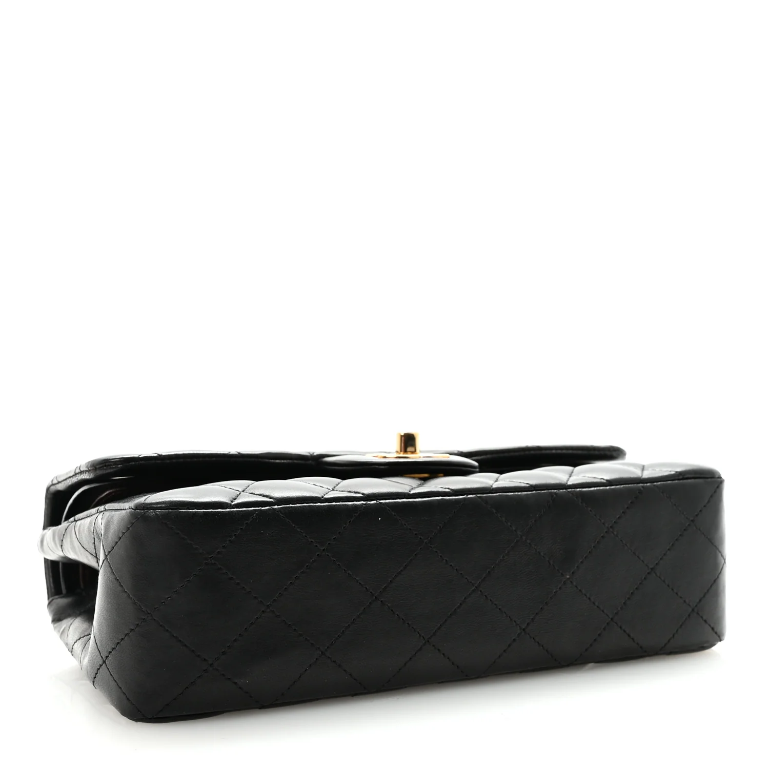Lambskin Quilted Small Double Flap Black - Image 4