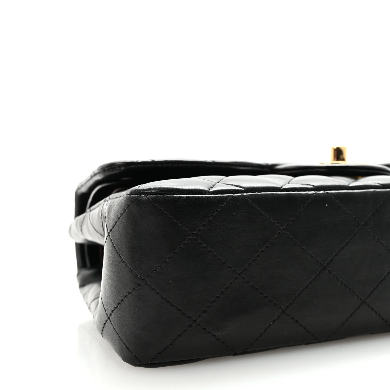 Lambskin Quilted Small Double Flap Black - Image 9
