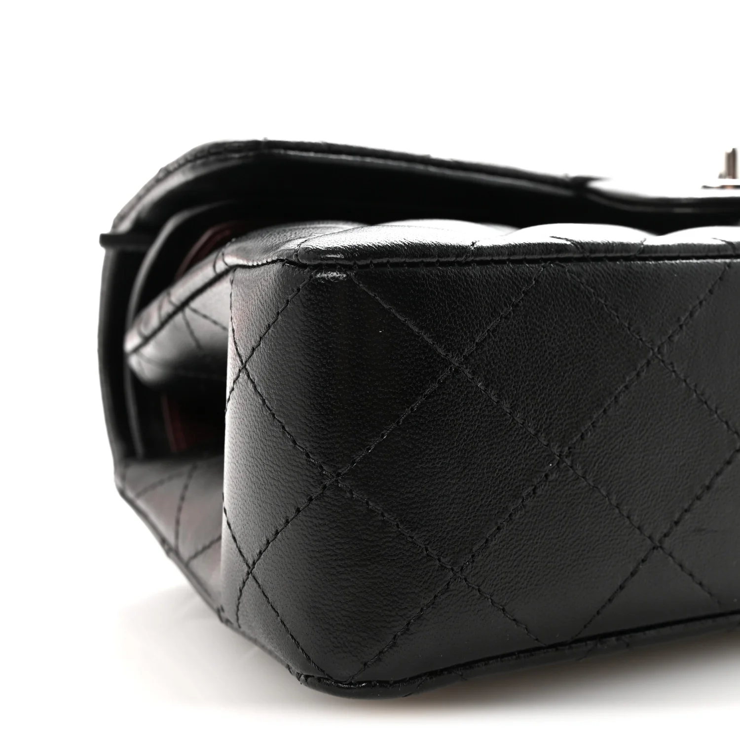 Lambskin Quilted Small Double Flap Black - Image 10