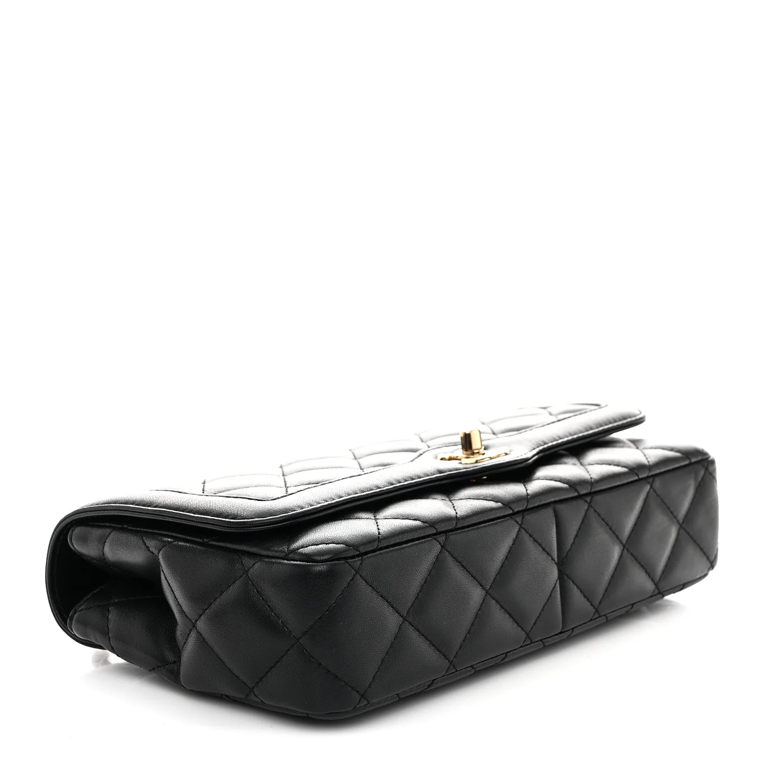 Lambskin Quilted Small Flap Bag Black - Image 4