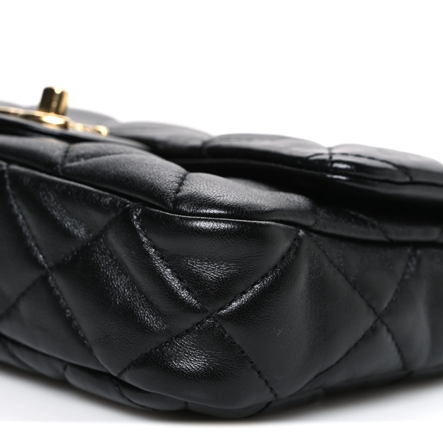 Lambskin Quilted Small Funky Town Flap Black - Image 10