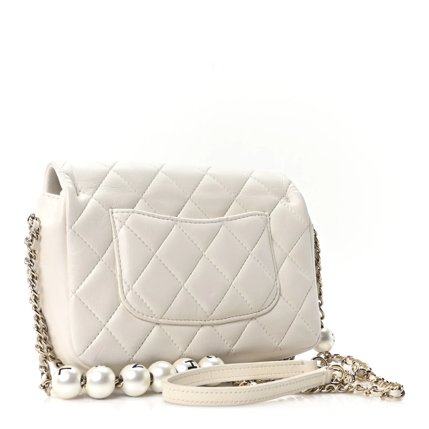 Lambskin Quilted Small My Precious Flap White - Image 3