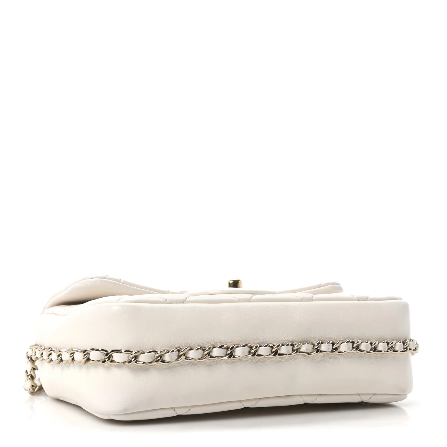 Lambskin Quilted Small My Precious Flap White - Image 4