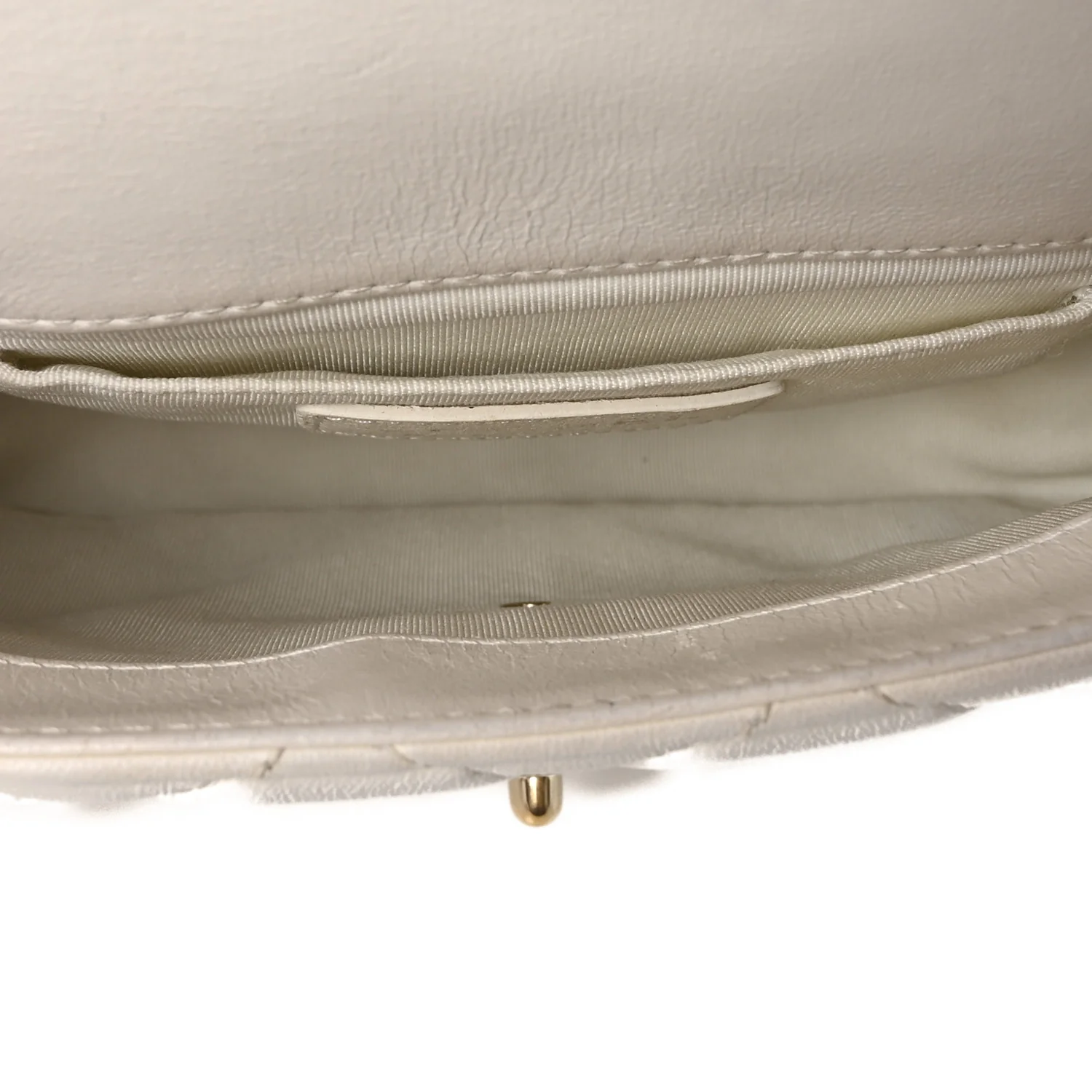 Lambskin Quilted Small My Precious Flap White - Image 5