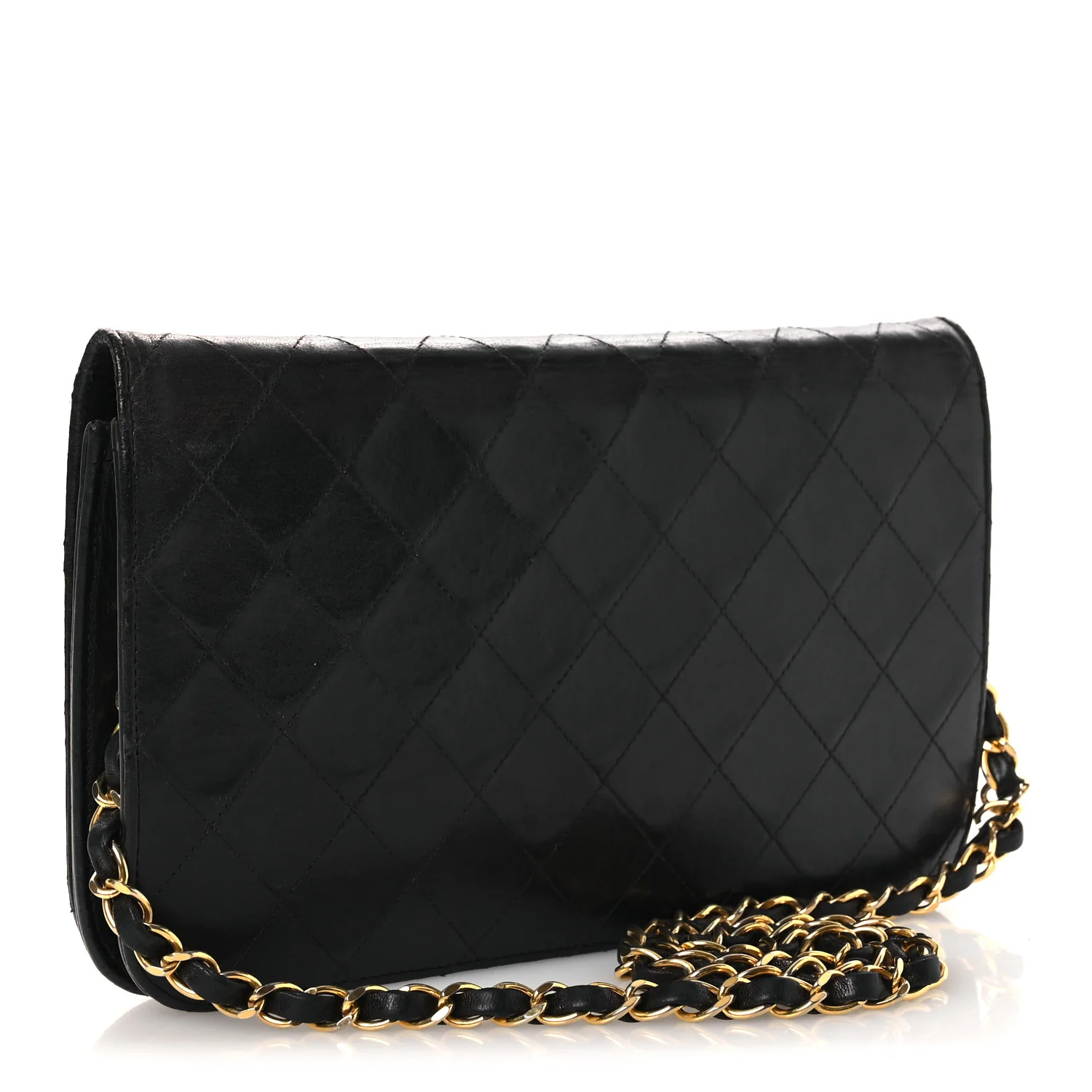 Lambskin Quilted Small Single Flap Bag Black - Image 3