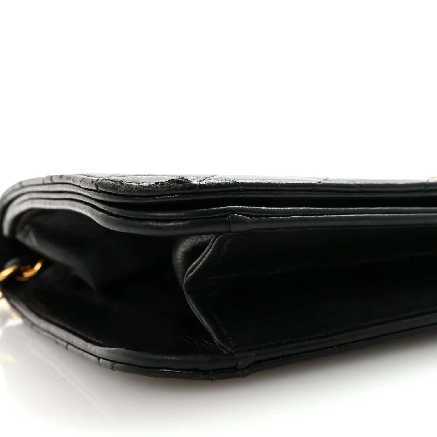 Lambskin Quilted Small Single Flap Bag Black - Image 9