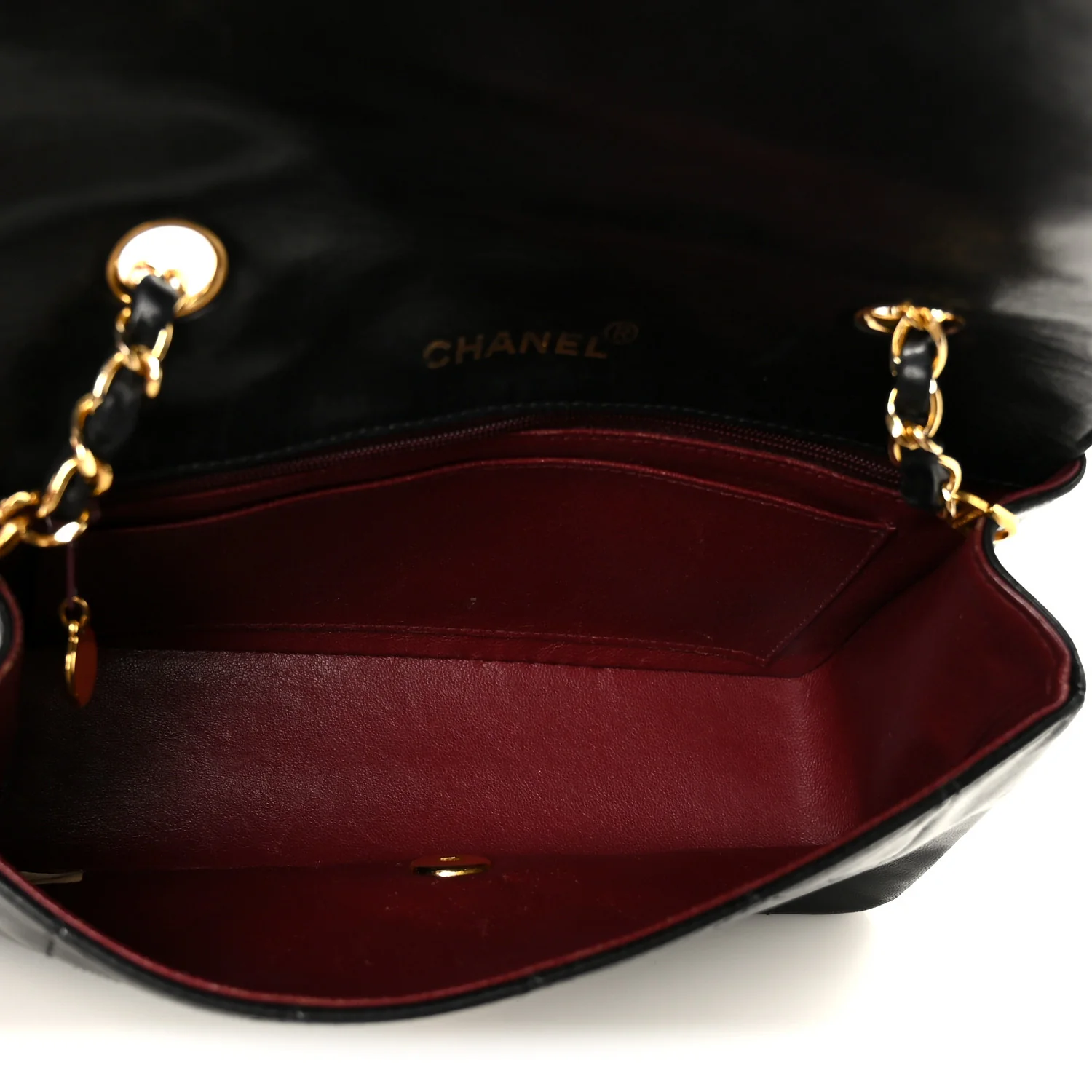 Lambskin Quilted Small Single Flap Black - Image 5
