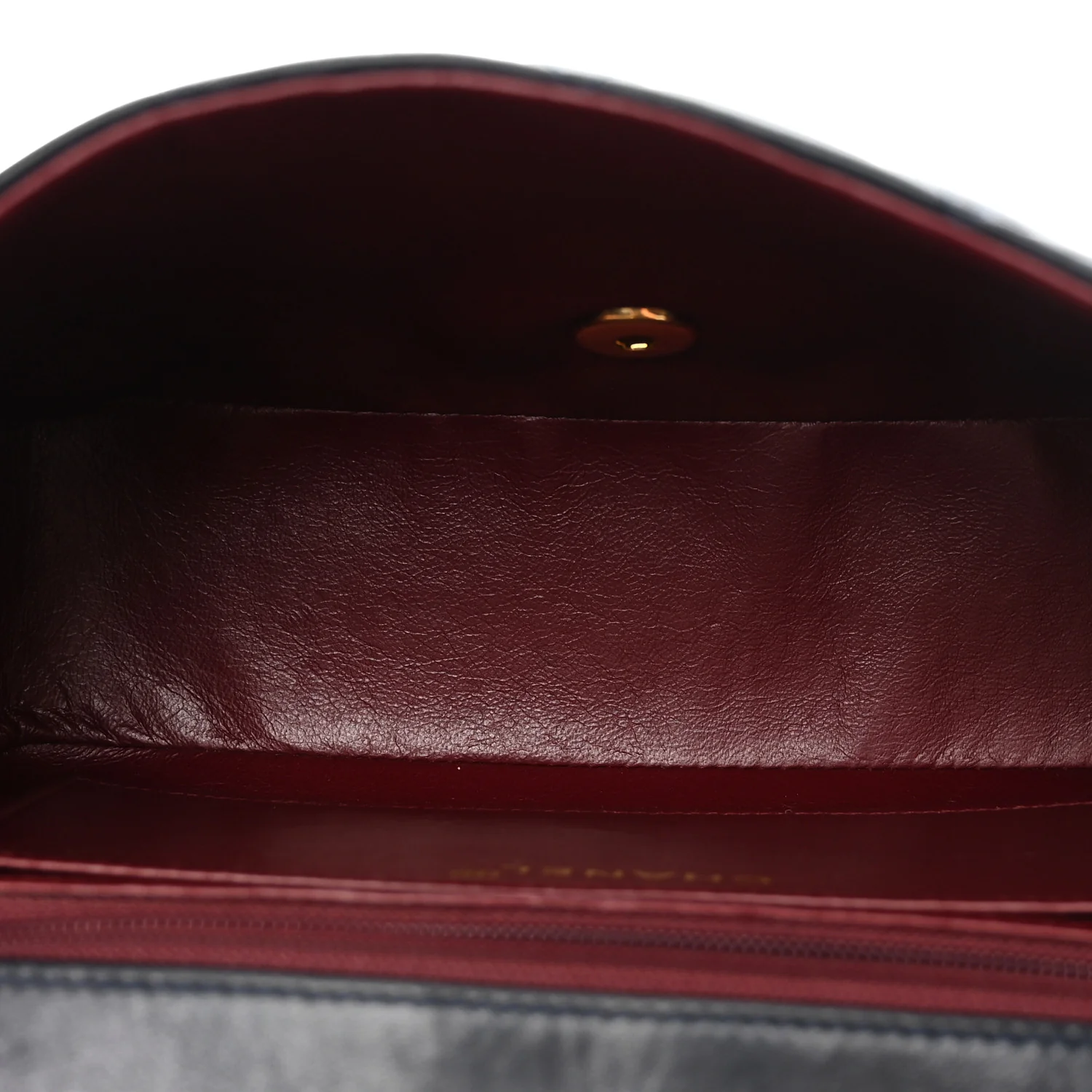 Lambskin Quilted Small Single Flap Navy - Image 5