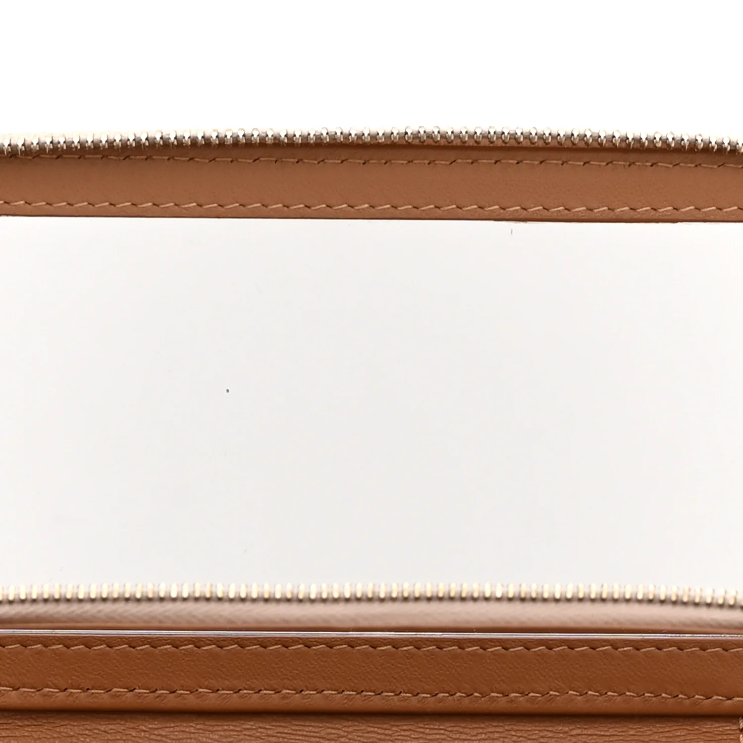 Lambskin Quilted Small Top Handle Vanity Case With Chain Beige - Image 11