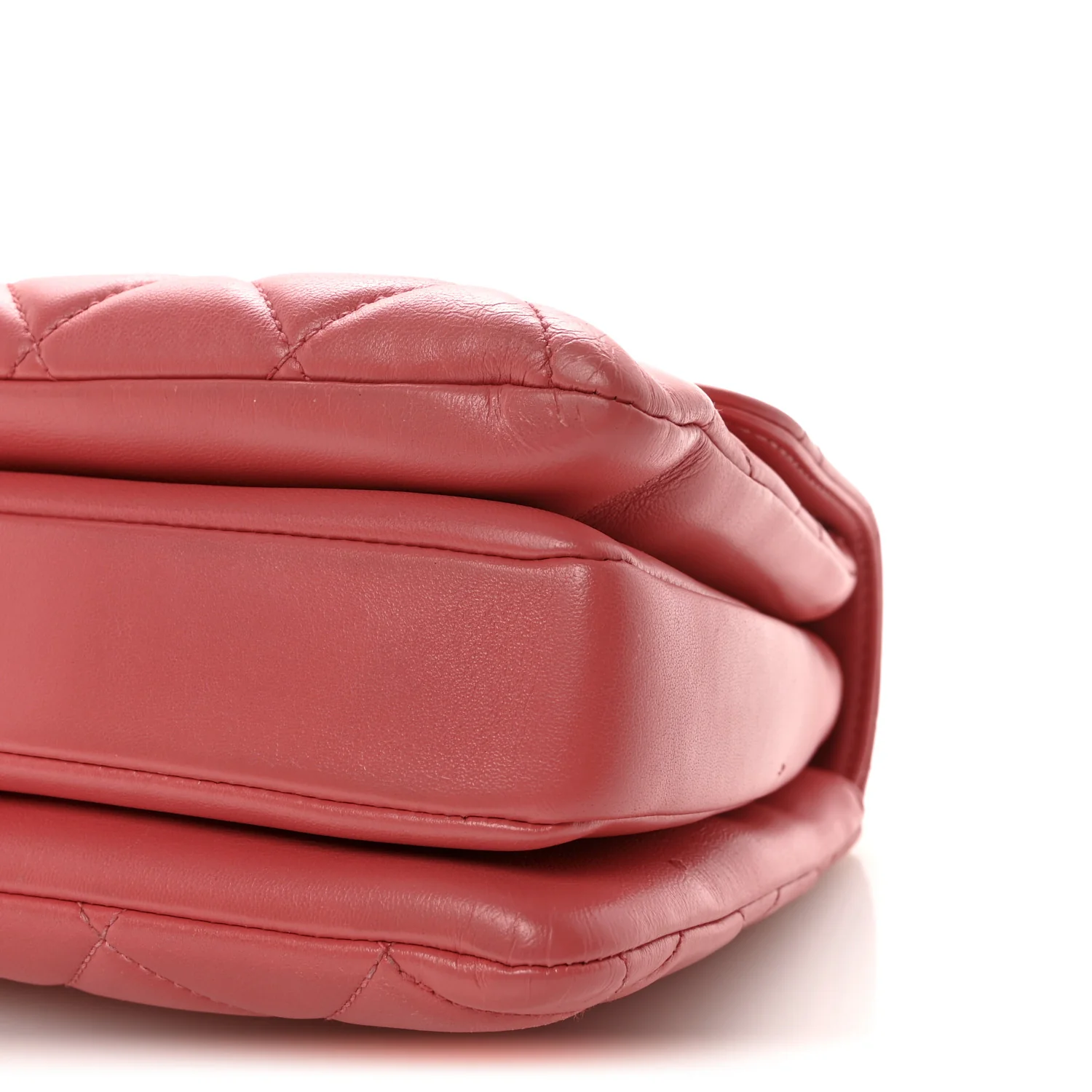Lambskin Quilted Small Trendy CC Flap Dual Handle Bag Dark Pink - Image 10
