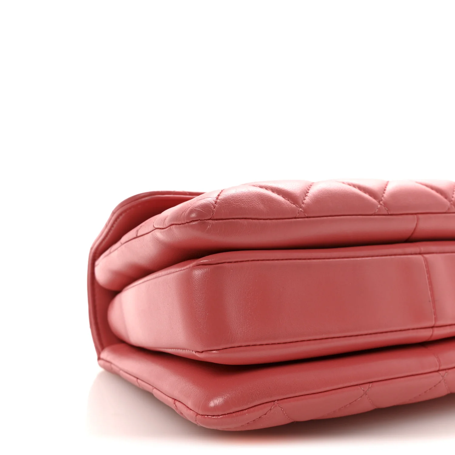 Lambskin Quilted Small Trendy CC Flap Dual Handle Bag Dark Pink - Image 9