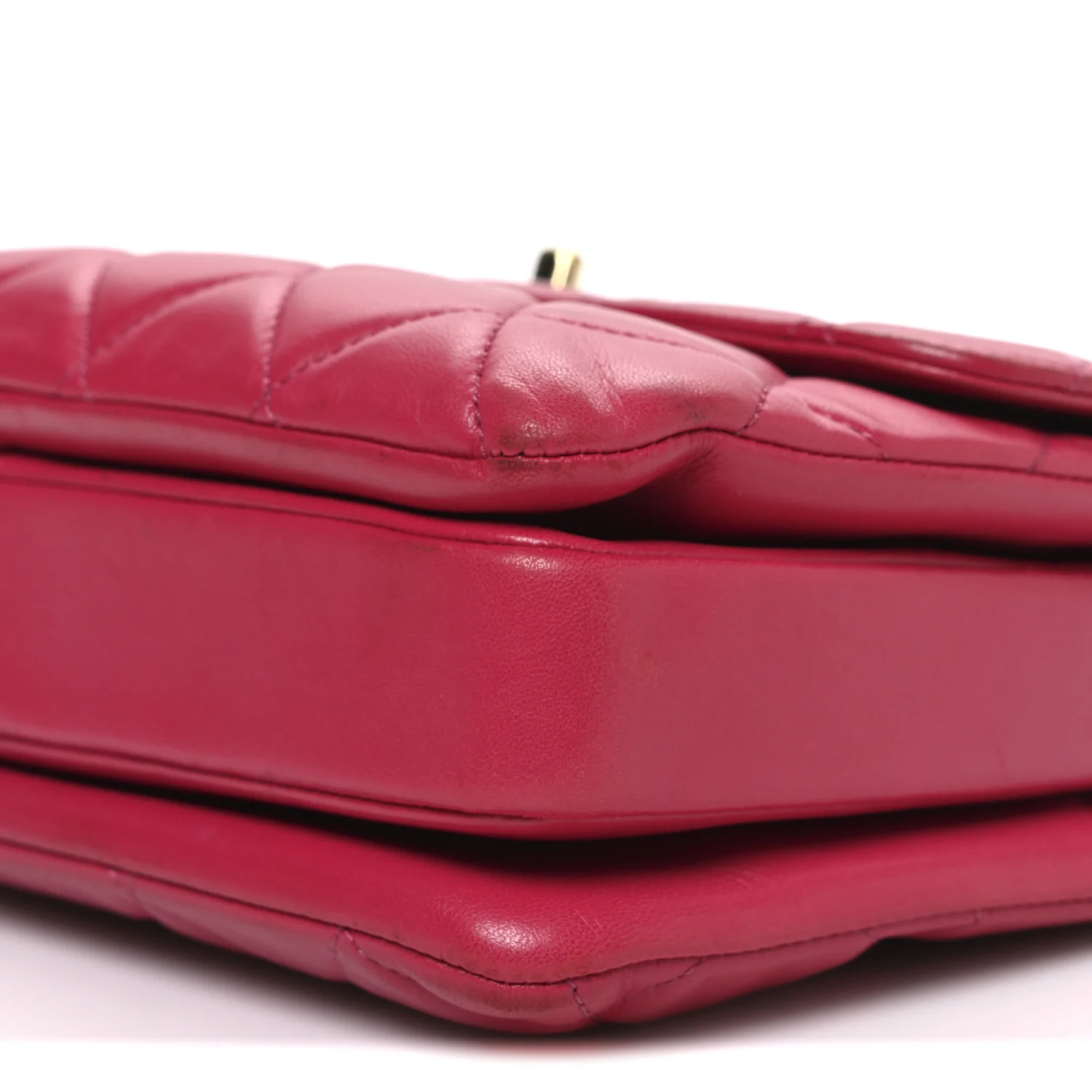 Lambskin Quilted Small Trendy CC Flap Dual Handle Bag Dark Pink - Image 10