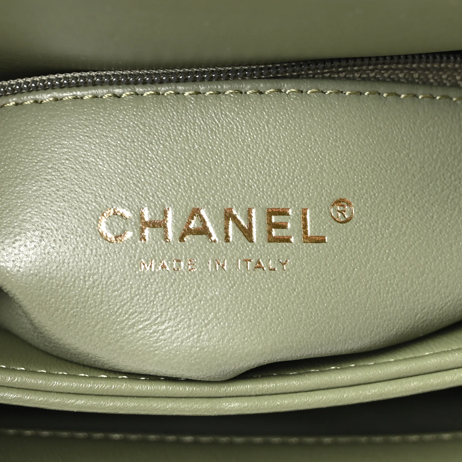 Lambskin Quilted Small Trendy CC Flap Dual Handle Bag Green - Image 5