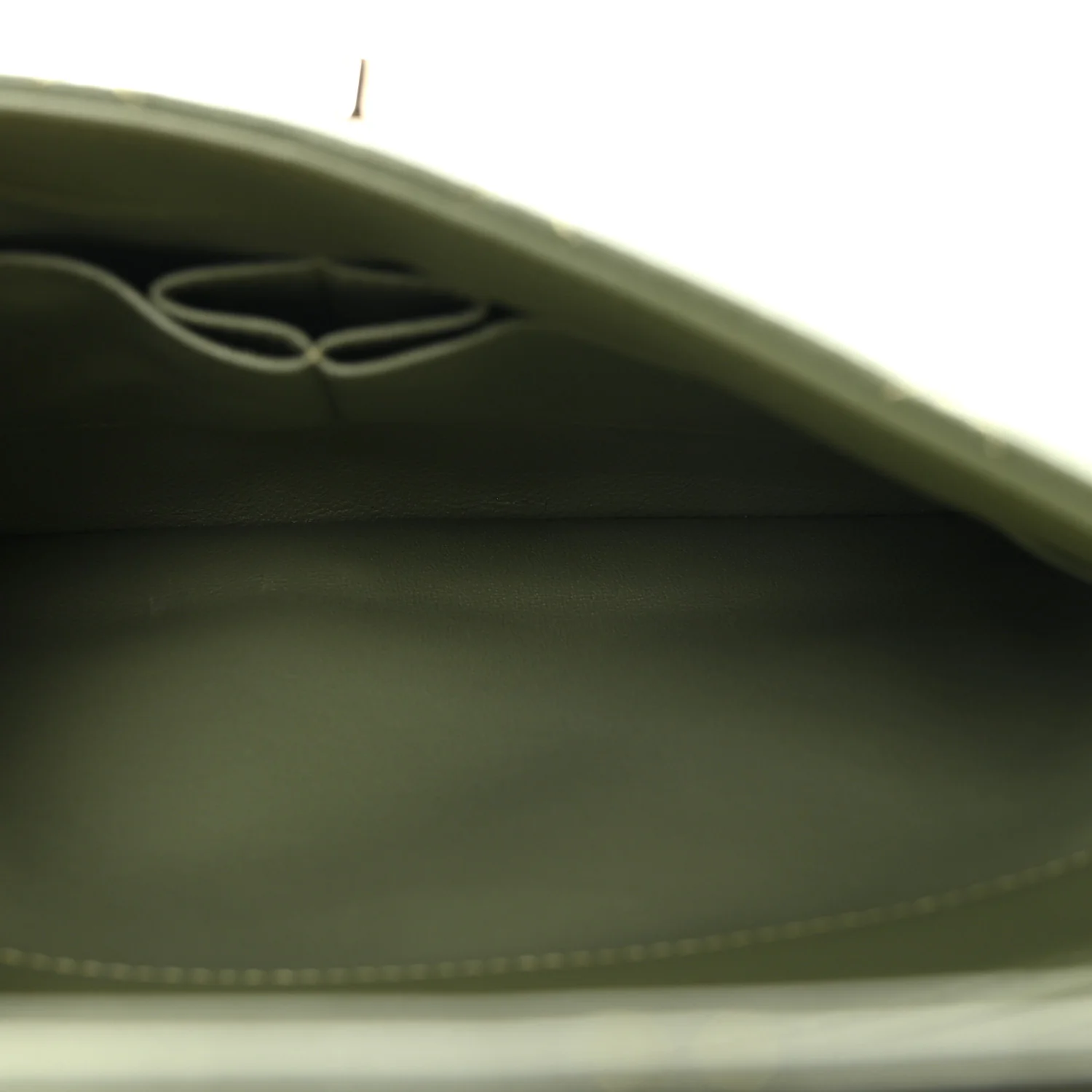 Lambskin Quilted Small Trendy CC Flap Dual Handle Bag Green - Image 5