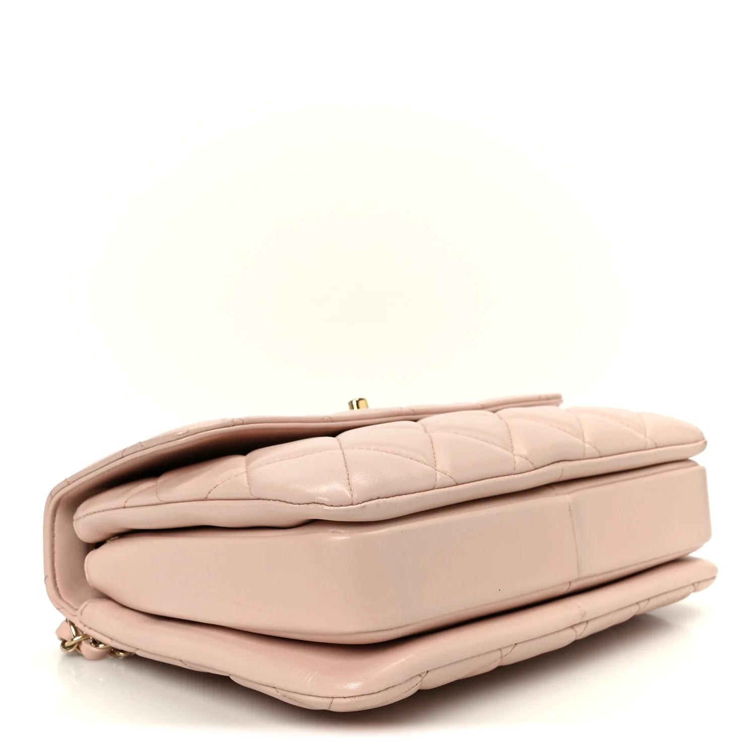 Lambskin Quilted Small Trendy CC Flap Dual Handle Bag Light Pink - Image 4