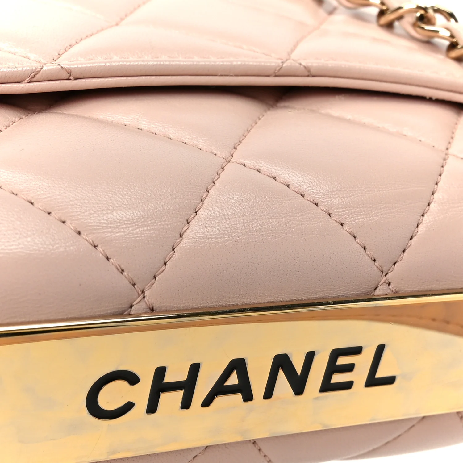 Lambskin Quilted Small Trendy CC Flap Dual Handle Bag Light Pink - Image 9