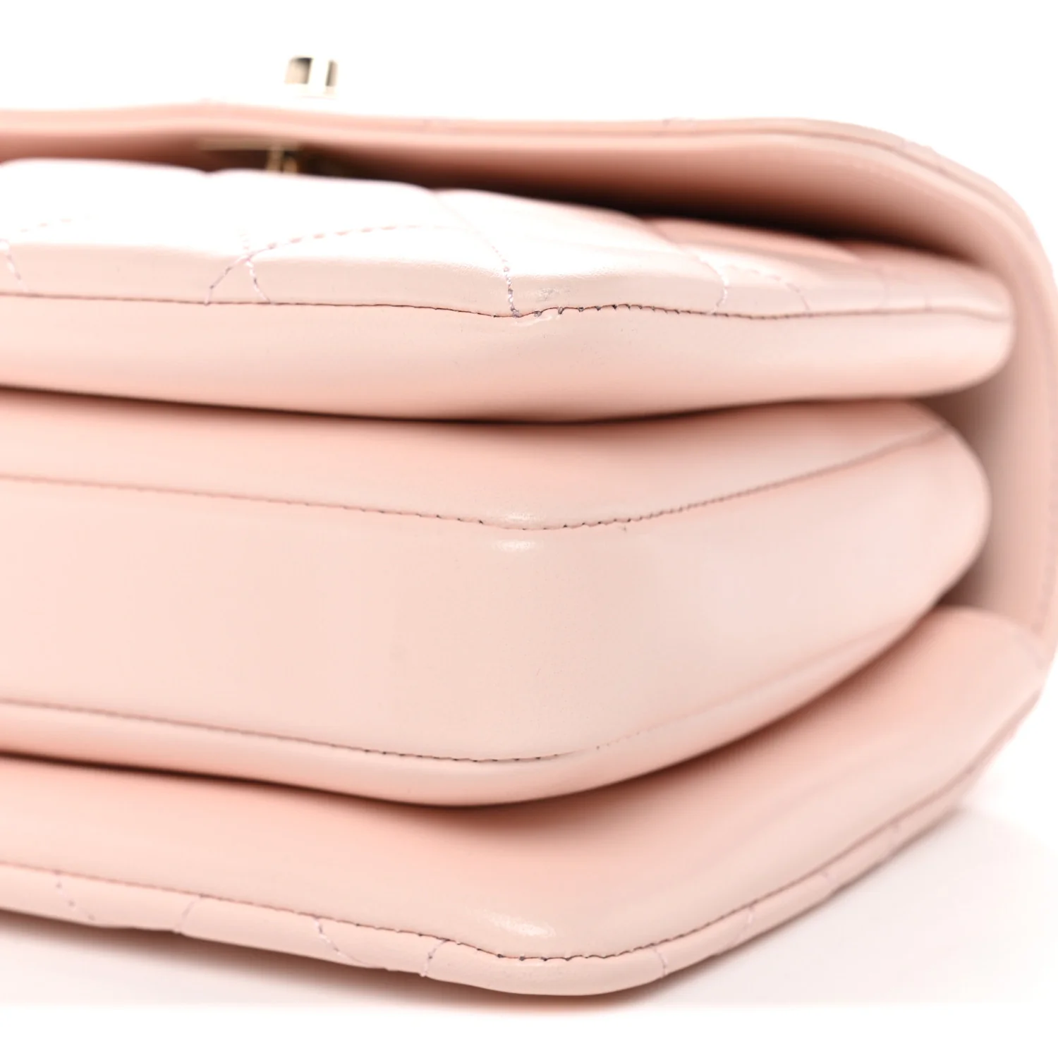 Lambskin Quilted Small Trendy CC Flap Dual Handle Bag Light Pink - Image 10