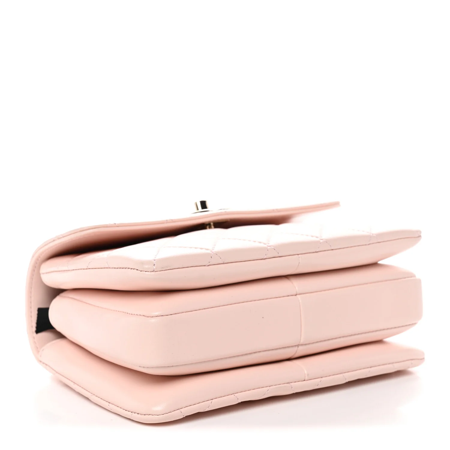 Lambskin Quilted Small Trendy CC Flap Dual Handle Bag Light Pink - Image 4