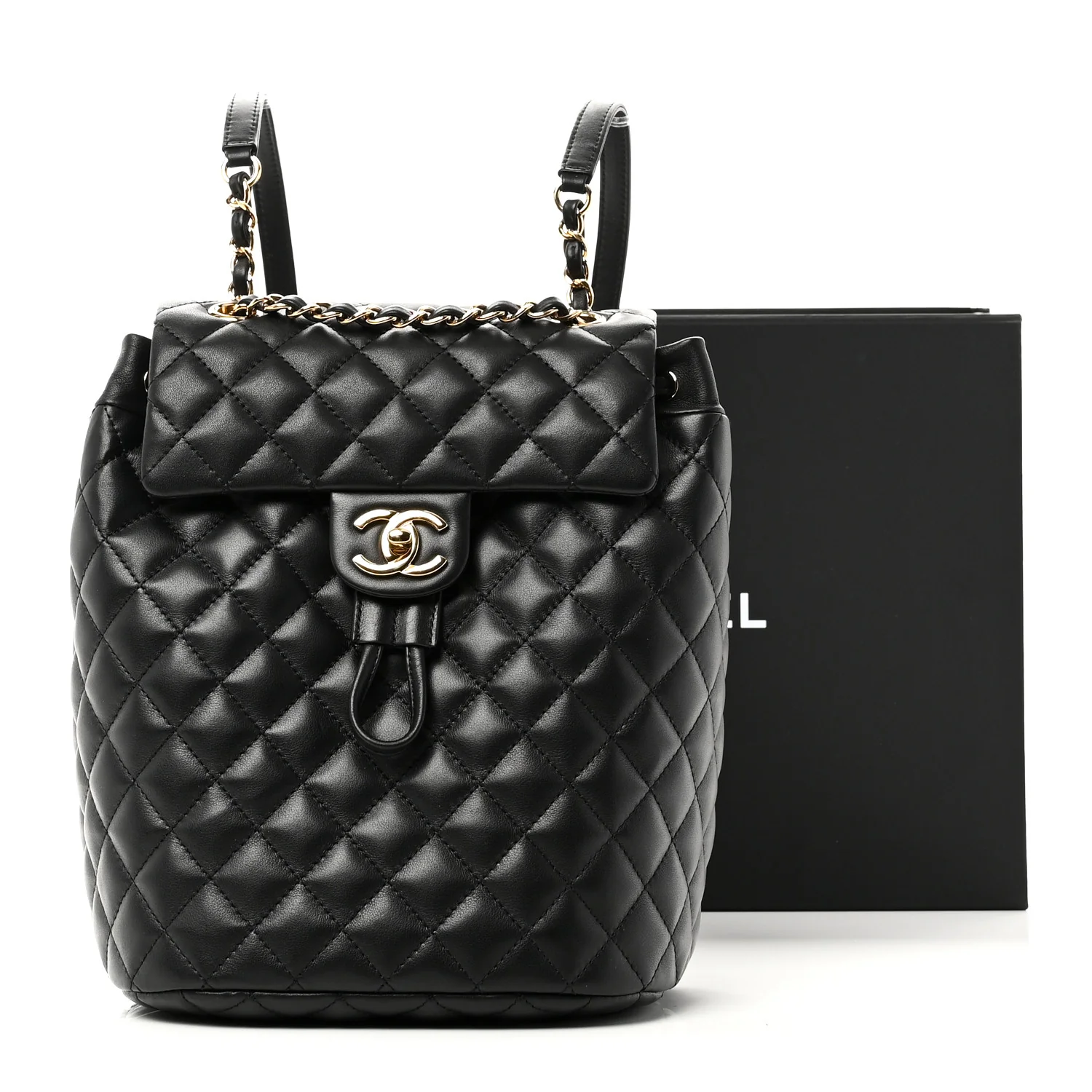 Lambskin Quilted Small Urban Spirit Backpack Black - Image 11