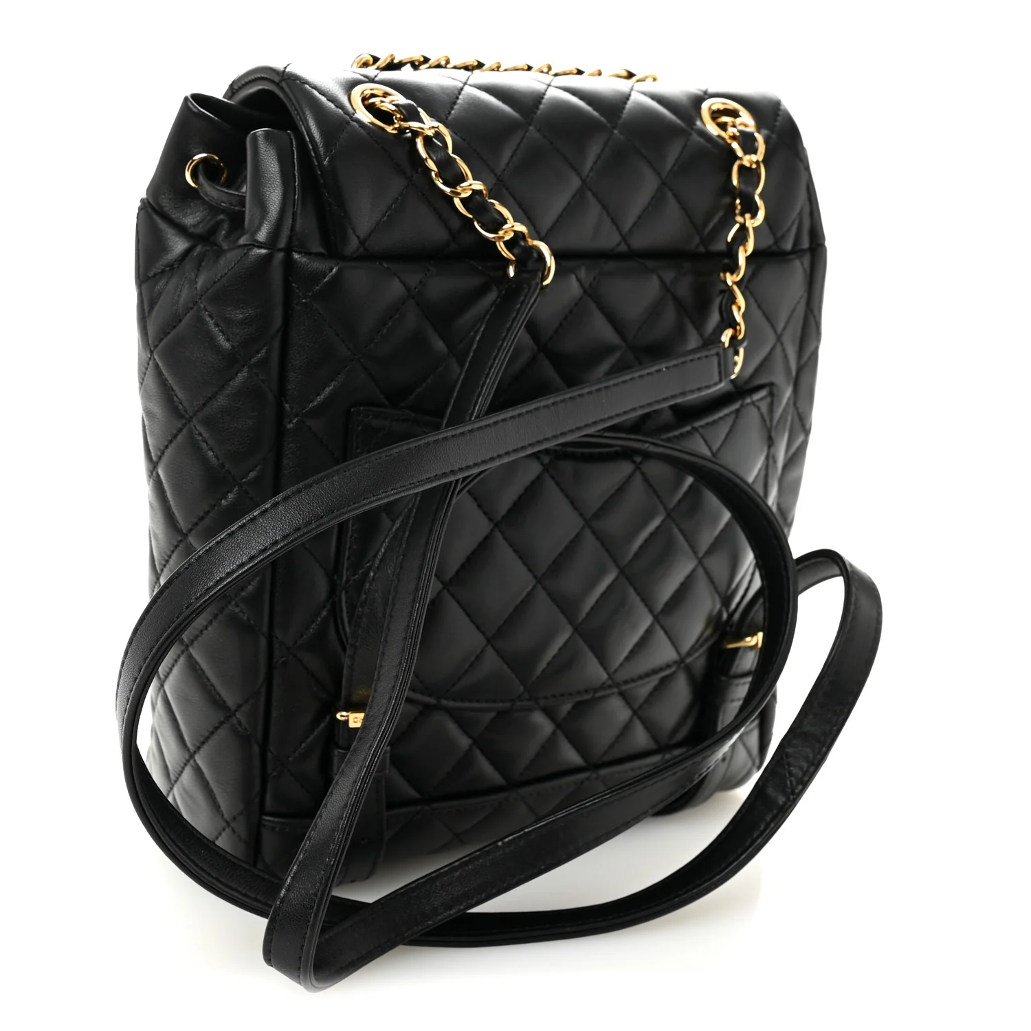 Lambskin Quilted Small Urban Spirit Backpack Black - Image 2