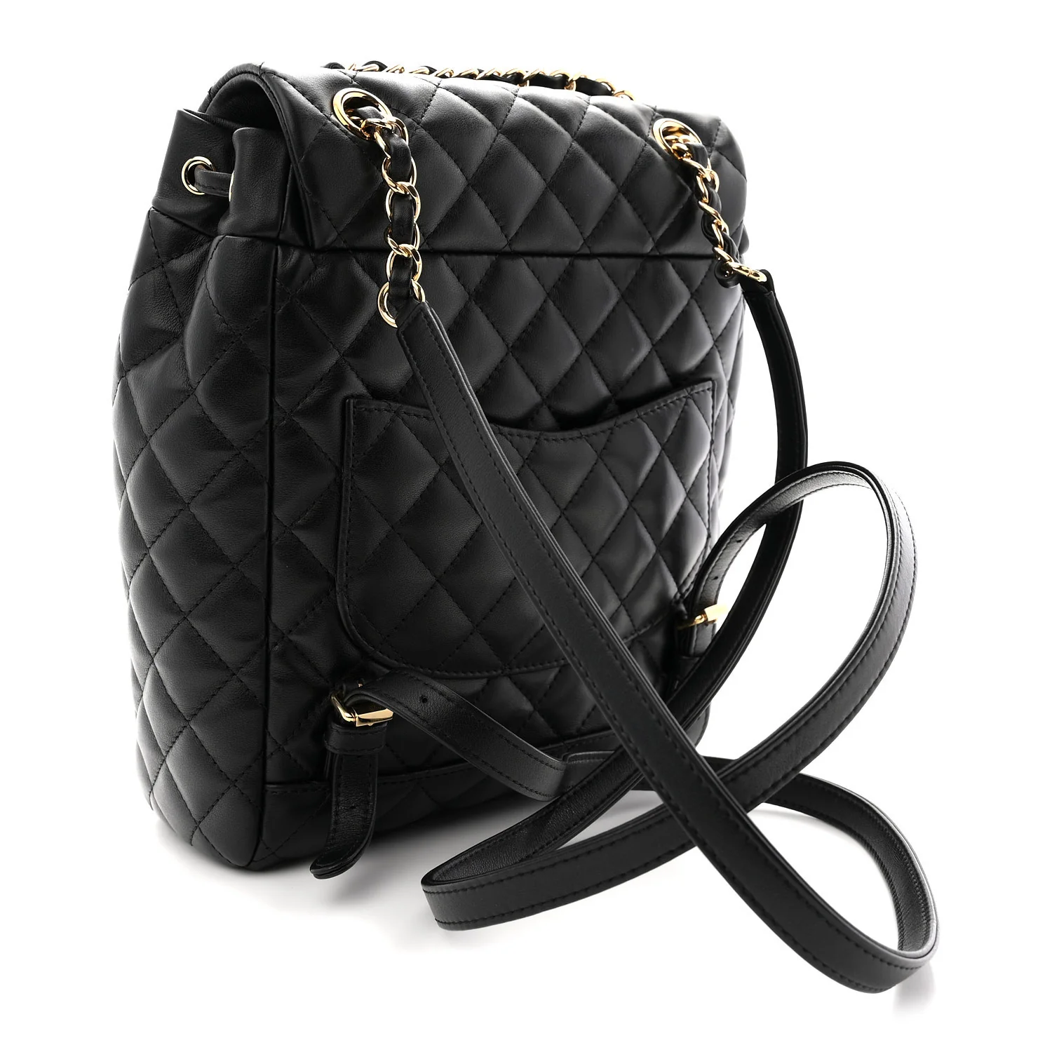 Lambskin Quilted Small Urban Spirit Backpack Black - Image 3