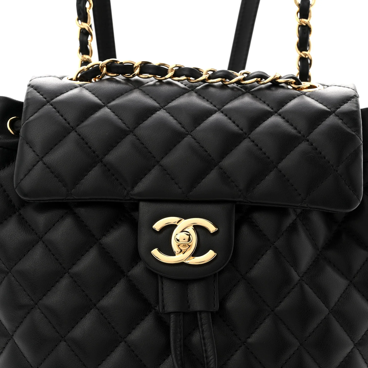 Lambskin Quilted Small Urban Spirit Backpack Black - Image 8