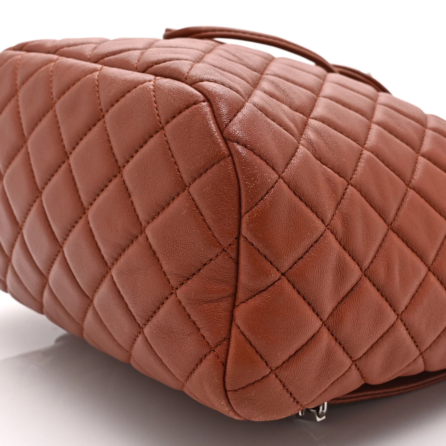 Lambskin Quilted Small Urban Spirit Backpack Brown - Image 10