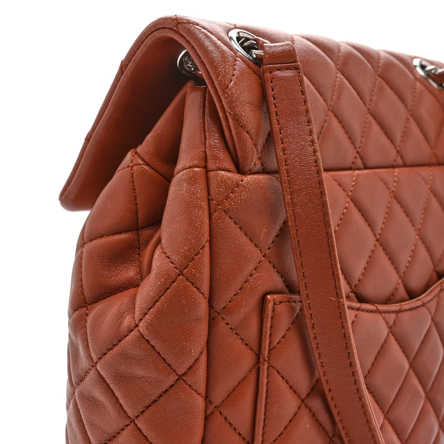 Lambskin Quilted Small Urban Spirit Backpack Brown - Image 11