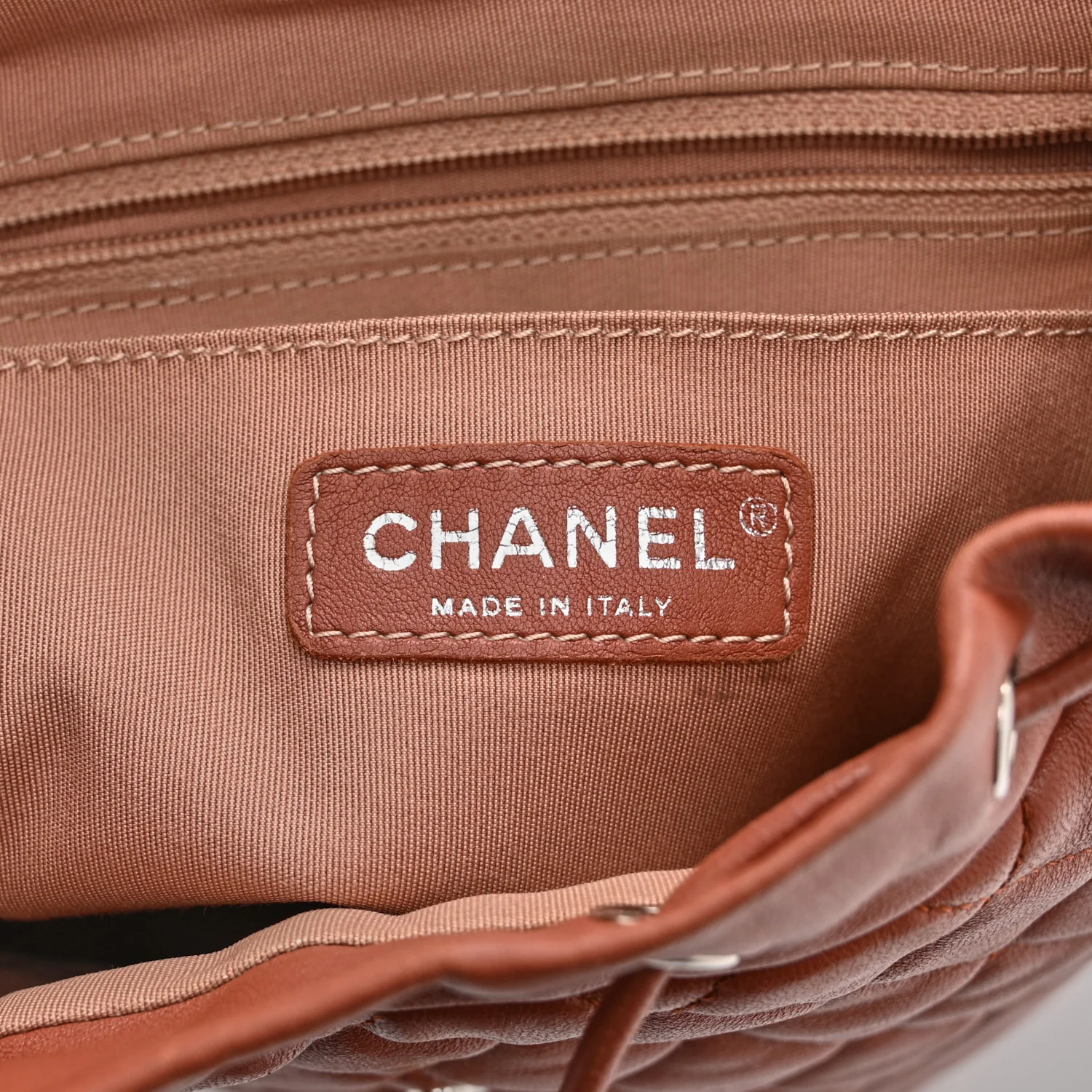 Lambskin Quilted Small Urban Spirit Backpack Brown - Image 6