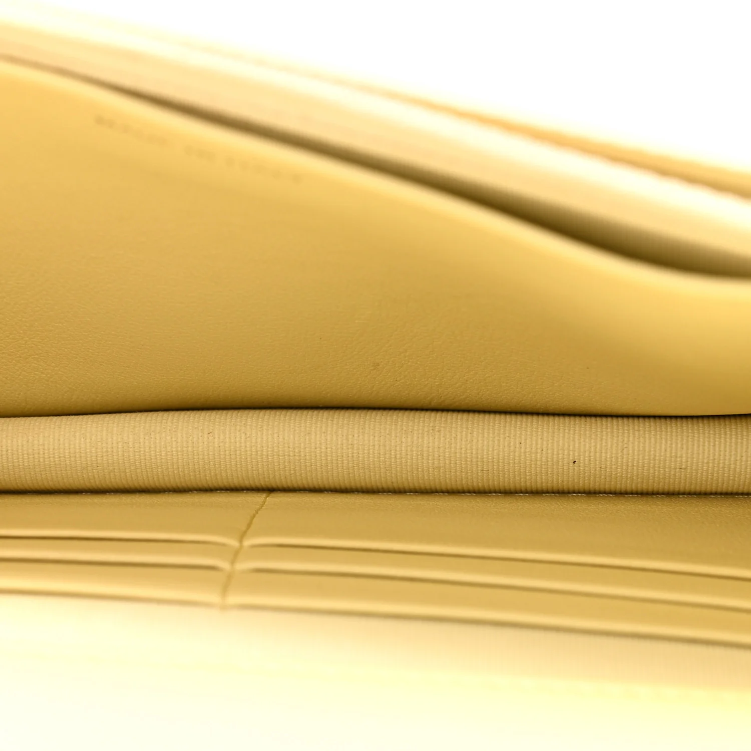 Lambskin Quilted Sweet Camellia Wallet on Chain WOC Yellow - Image 5