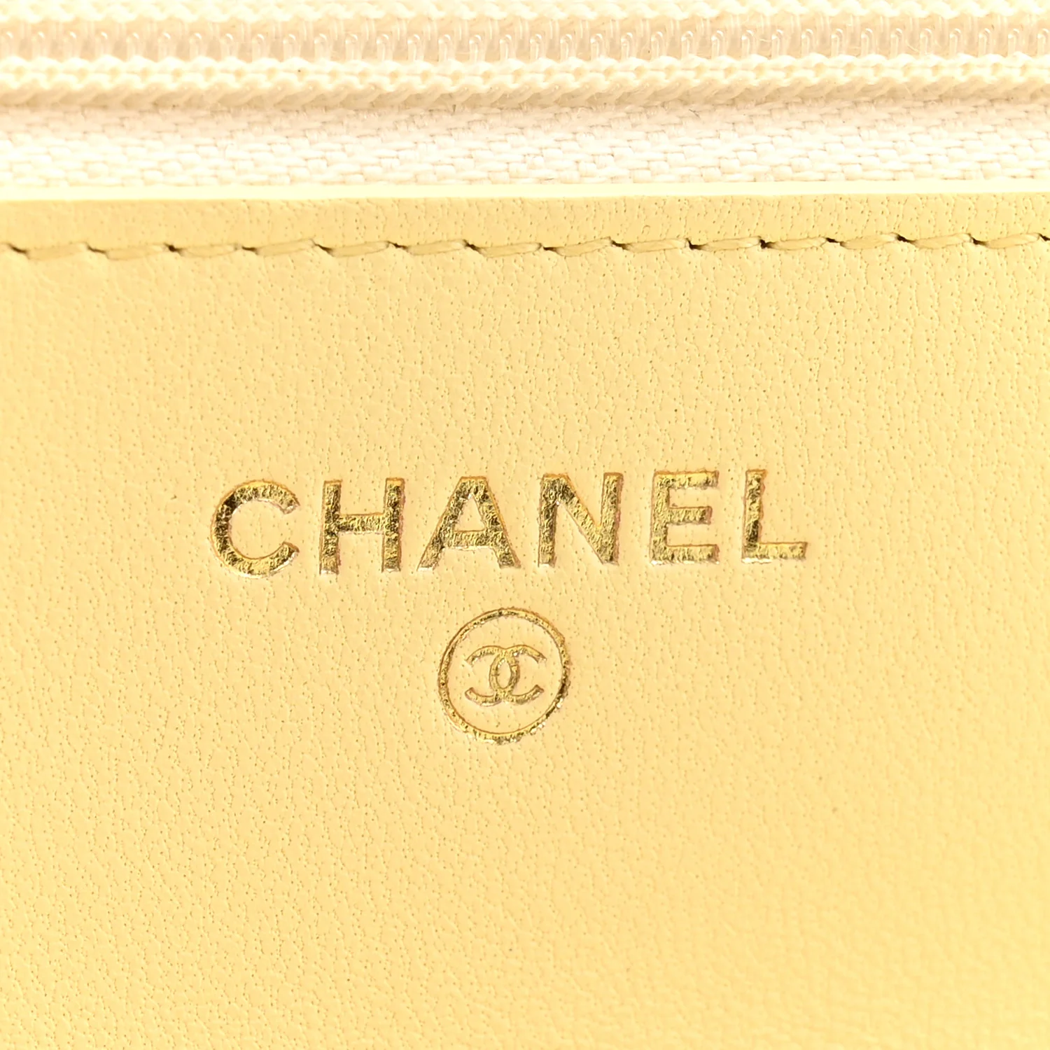 Lambskin Quilted Sweet Camellia Wallet on Chain WOC Yellow - Image 6