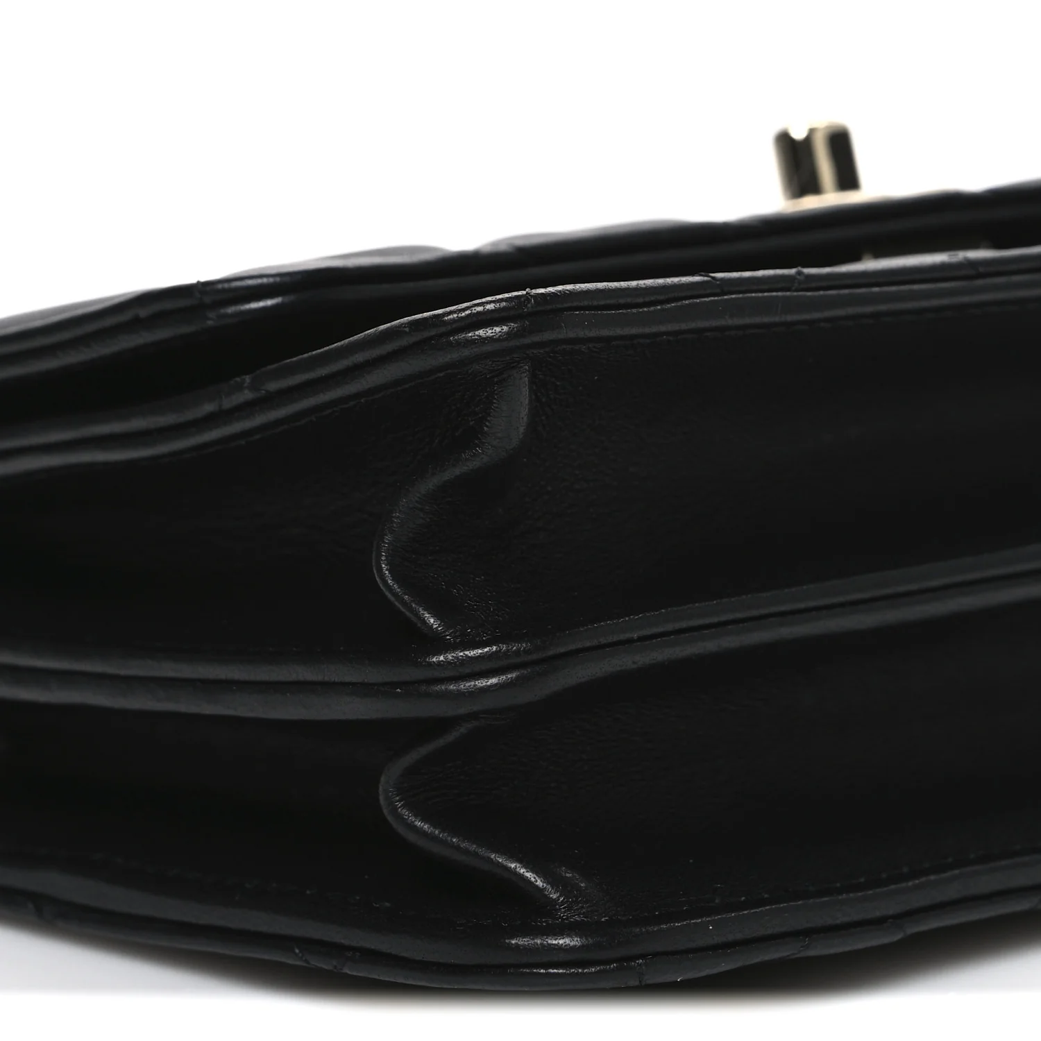 Lambskin Quilted Trendy CC Dual Handle Clutch With Chain Black - Image 10