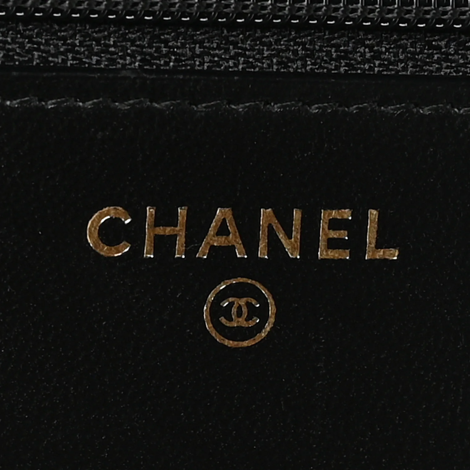 Lambskin Quilted Trendy CC Wallet On Chain WOC Black - Image 6