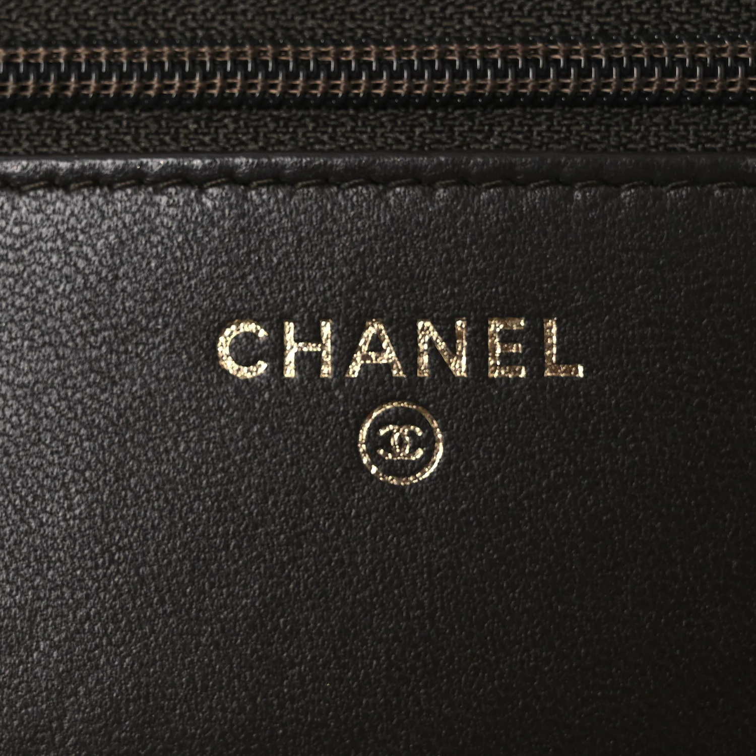 Lambskin Quilted Trendy CC Wallet On Chain WOC Dark Brown - Image 6