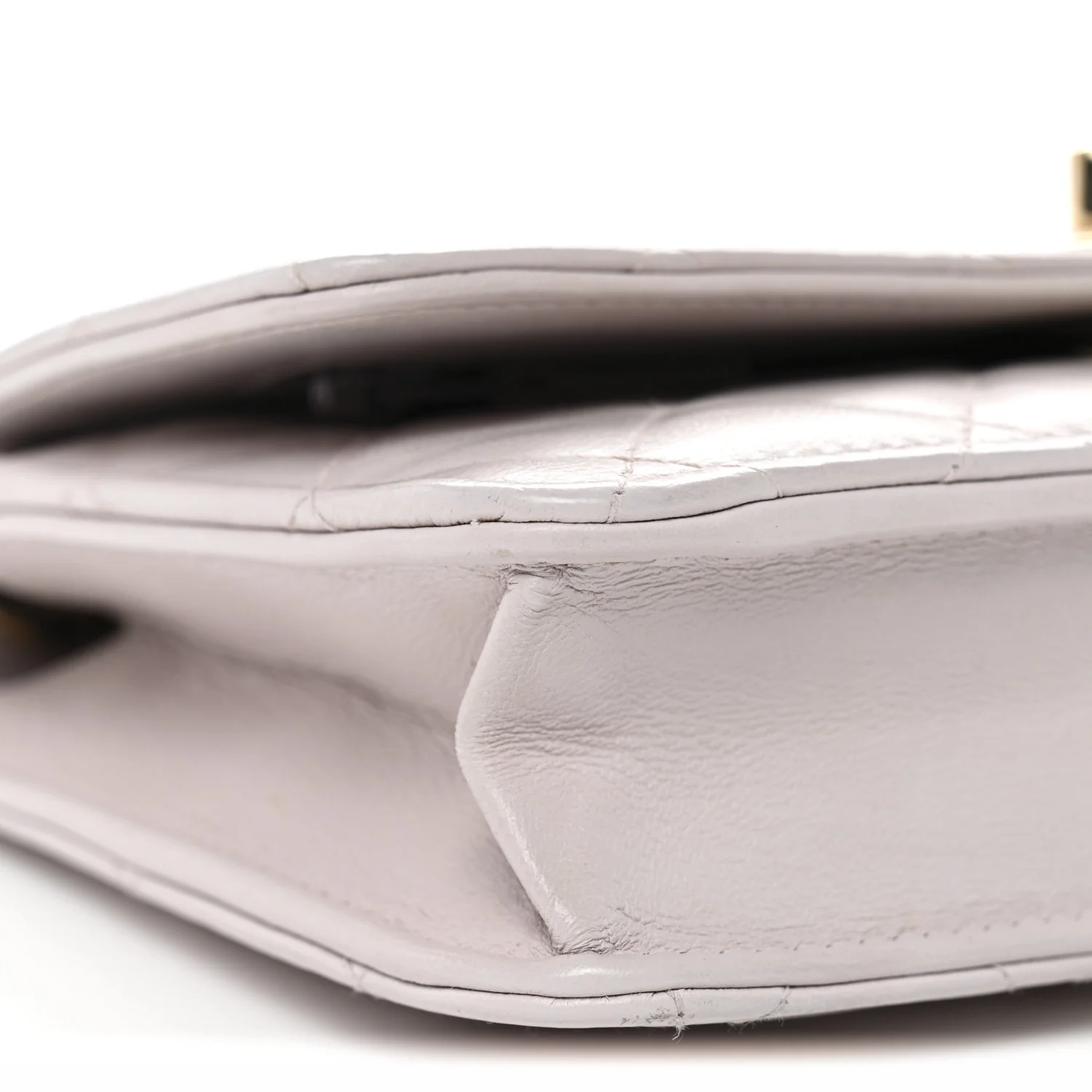 Lambskin Quilted Trendy CC Wallet On Chain WOC Lilac - Image 10