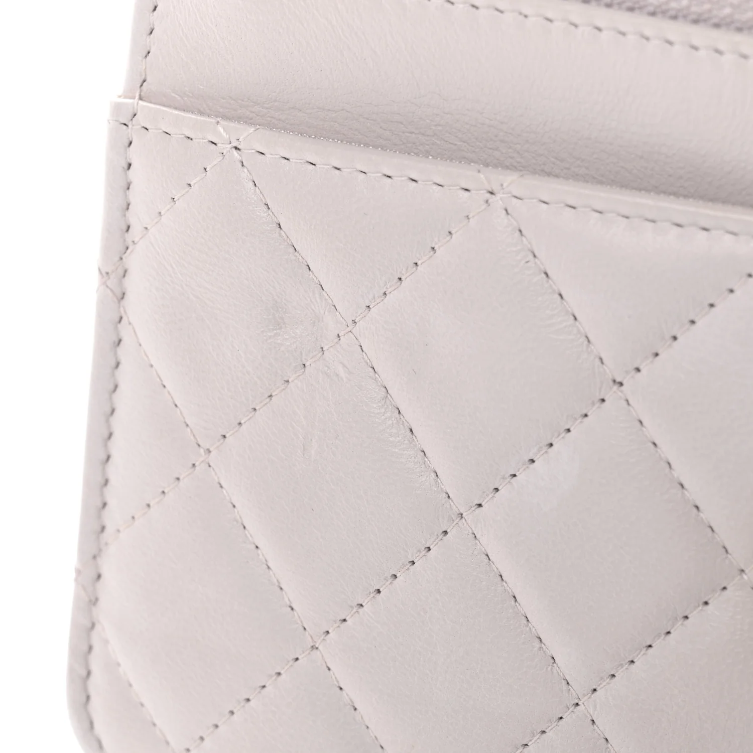 Lambskin Quilted Trendy CC Wallet On Chain WOC Lilac - Image 13