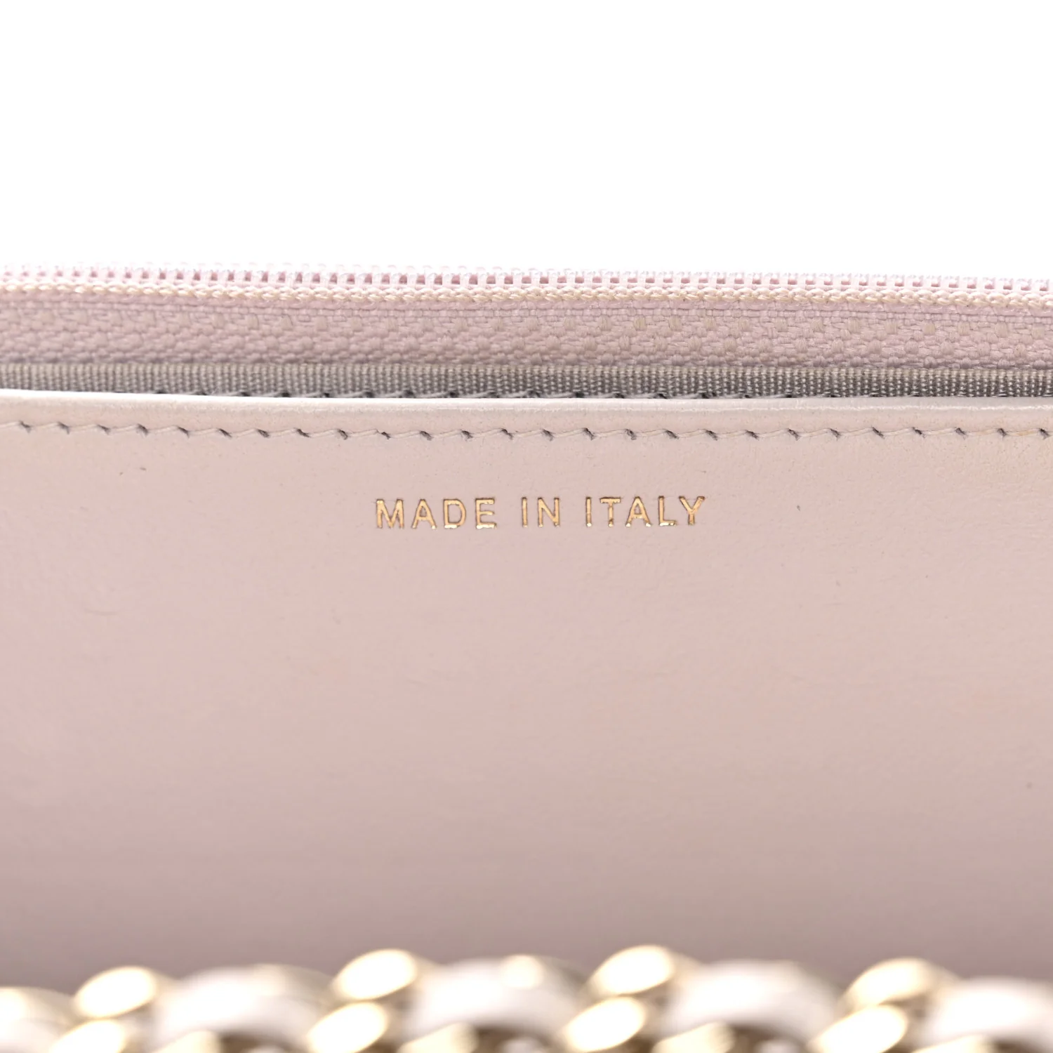 Lambskin Quilted Trendy CC Wallet On Chain WOC Lilac - Image 7